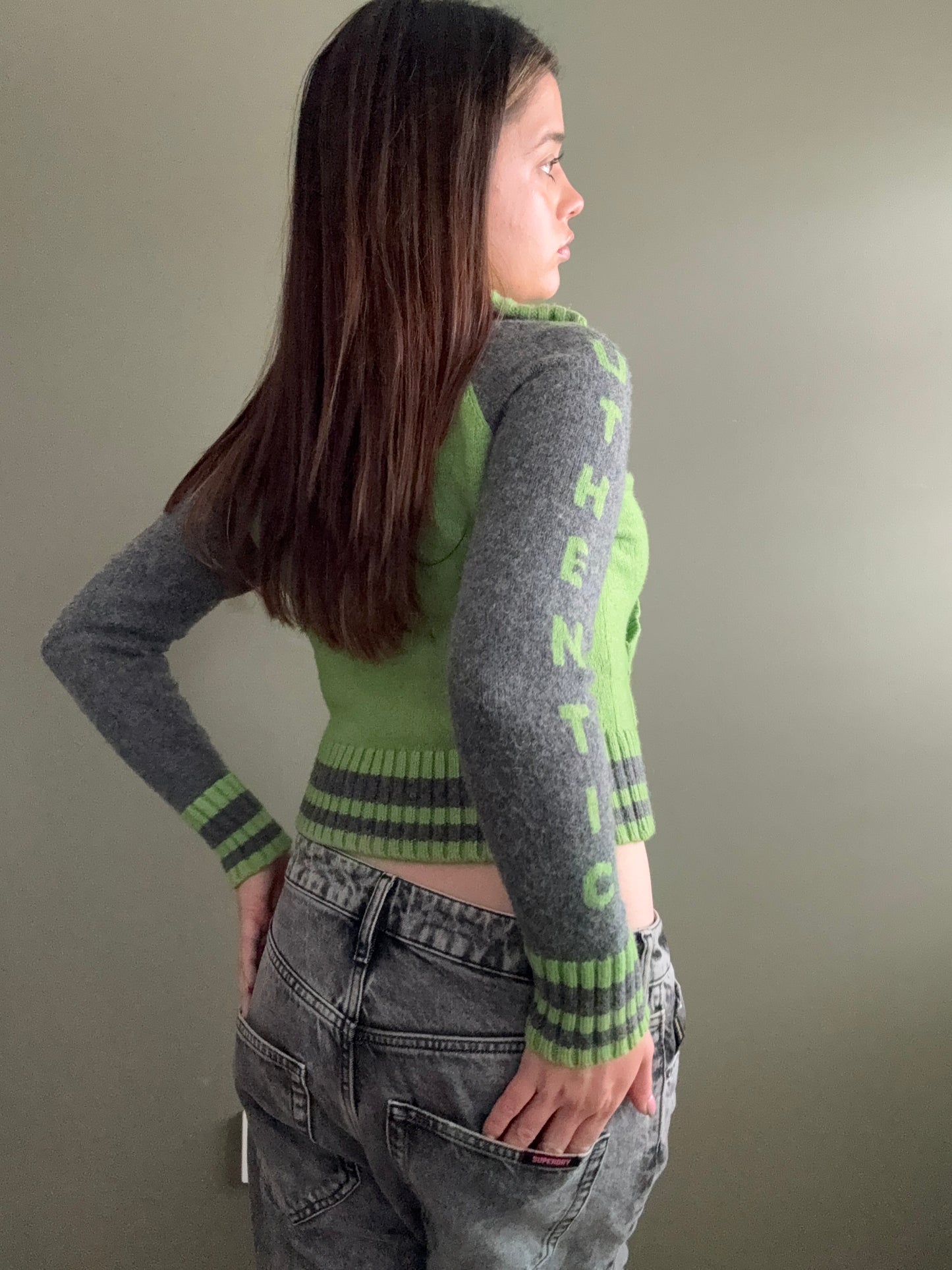 Knitted Guess Zip Jumper (XS)