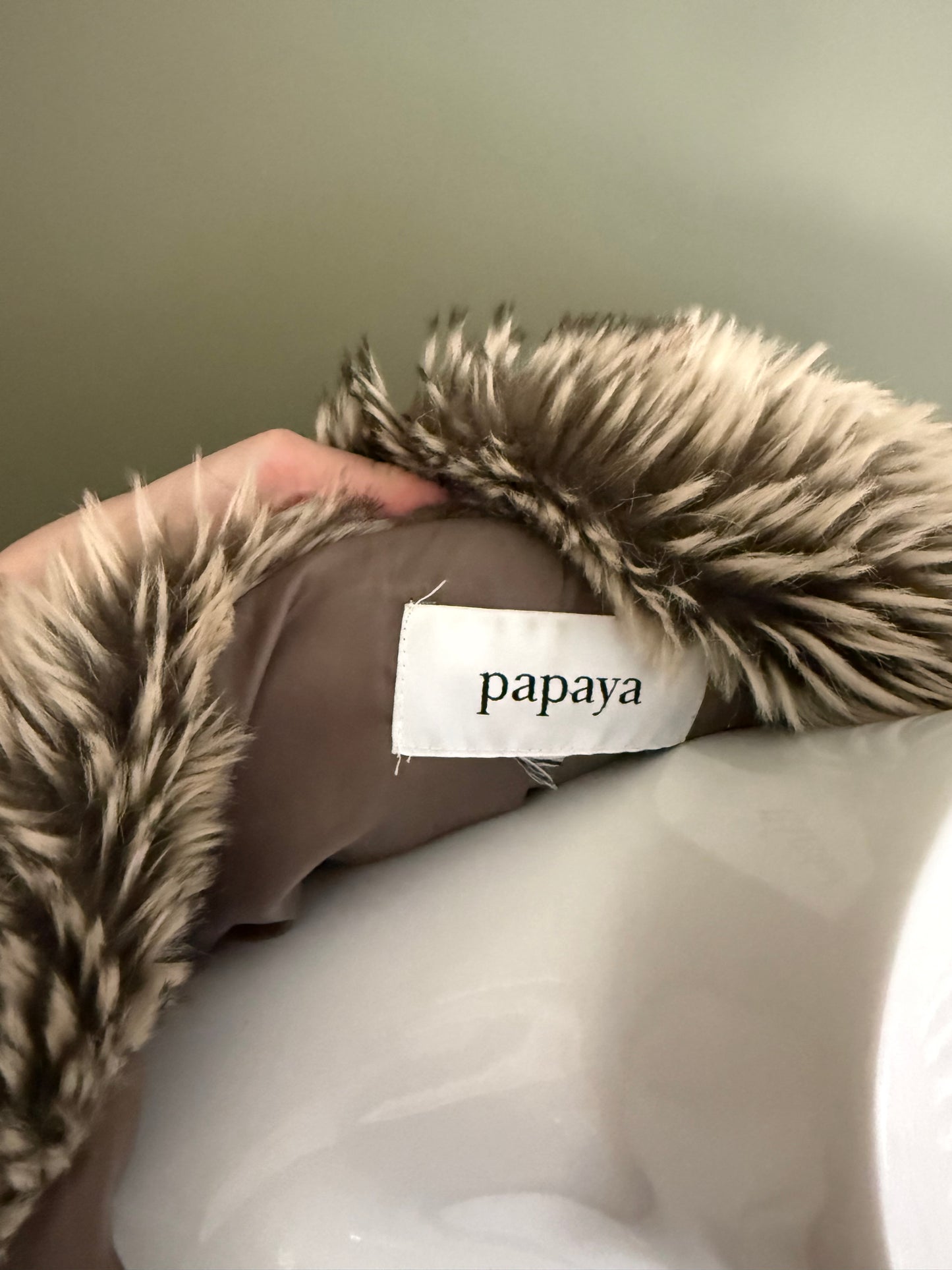 Faux Fur Bomber Jacket (UK16)