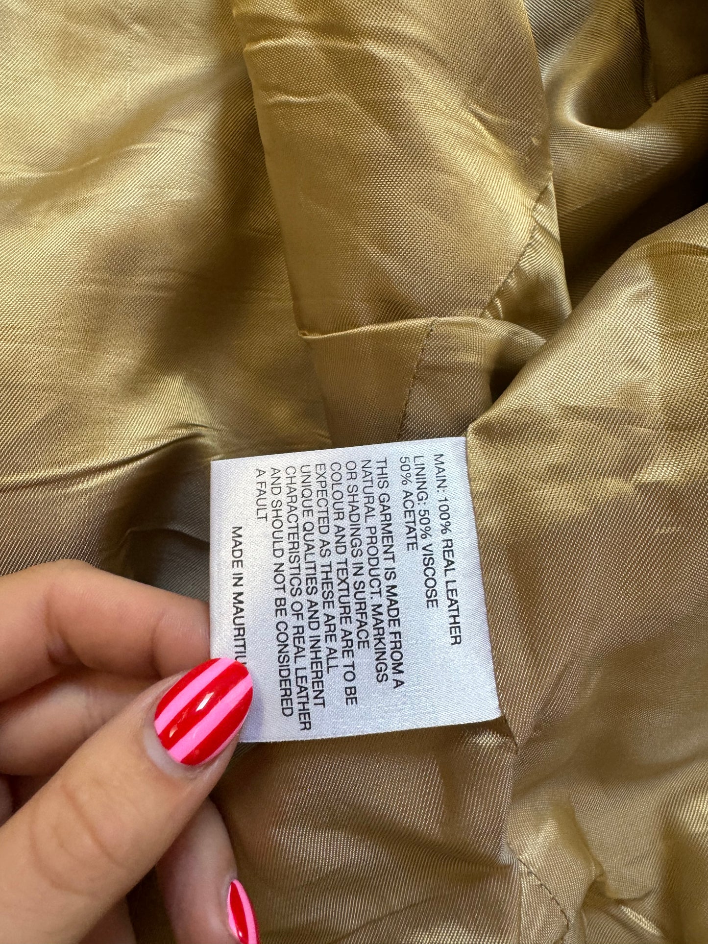 Karen Millen Leather Jacket (UK10)