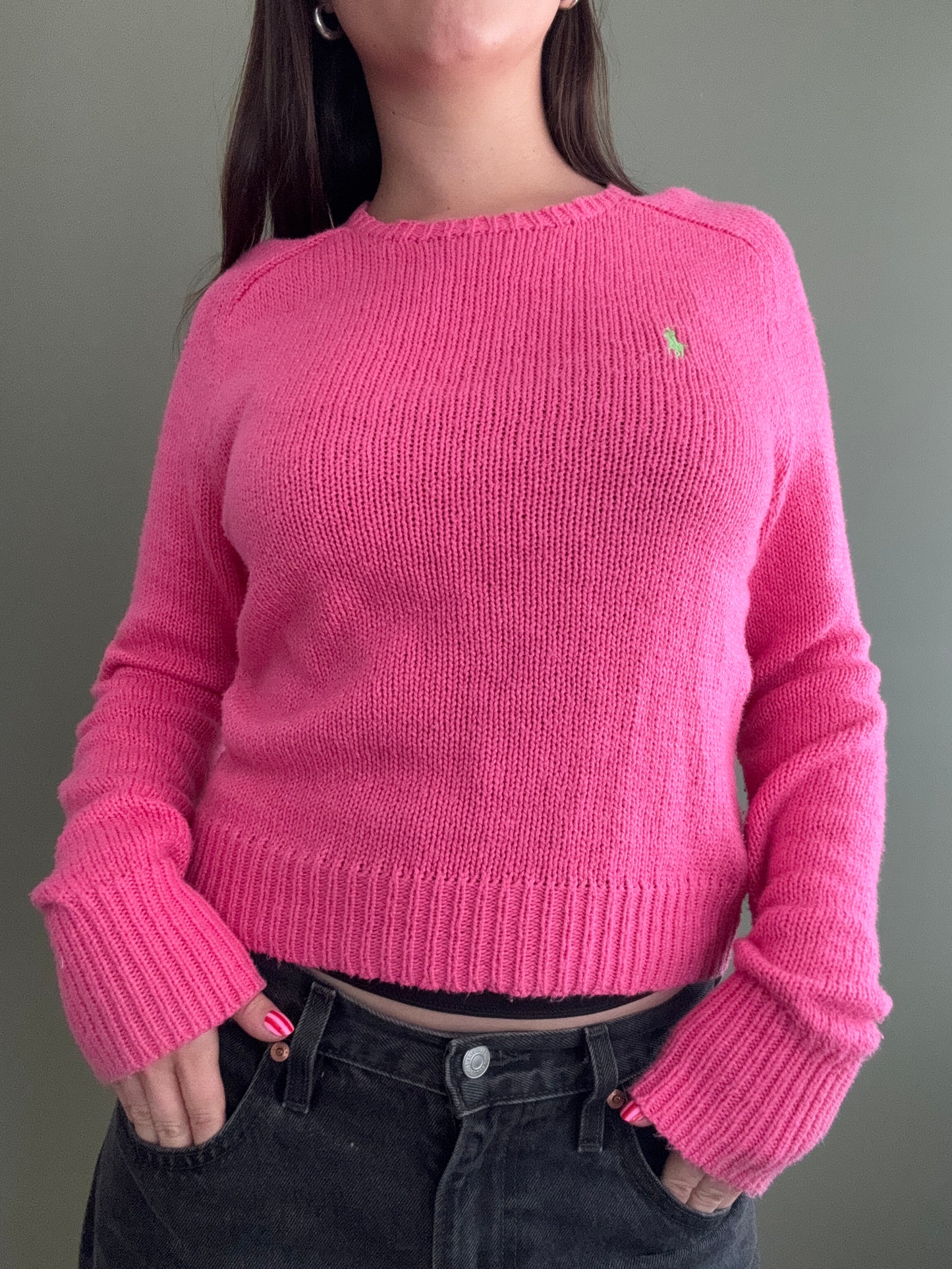 Ralph Lauren Pink Knit Jumper (S)