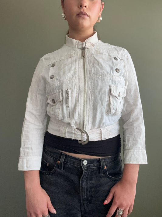 Linen Cargo Jacket (UK10)