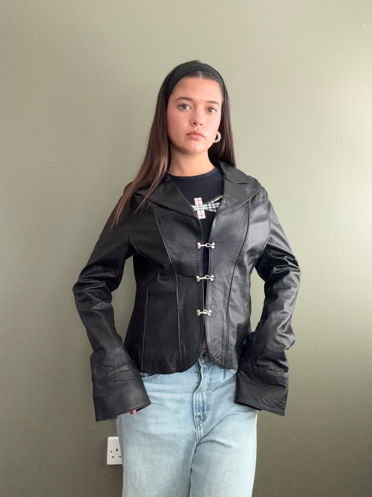 Leather Blazer Jacket (M)