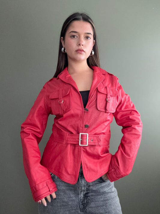 Red Leather Jacket (M)
