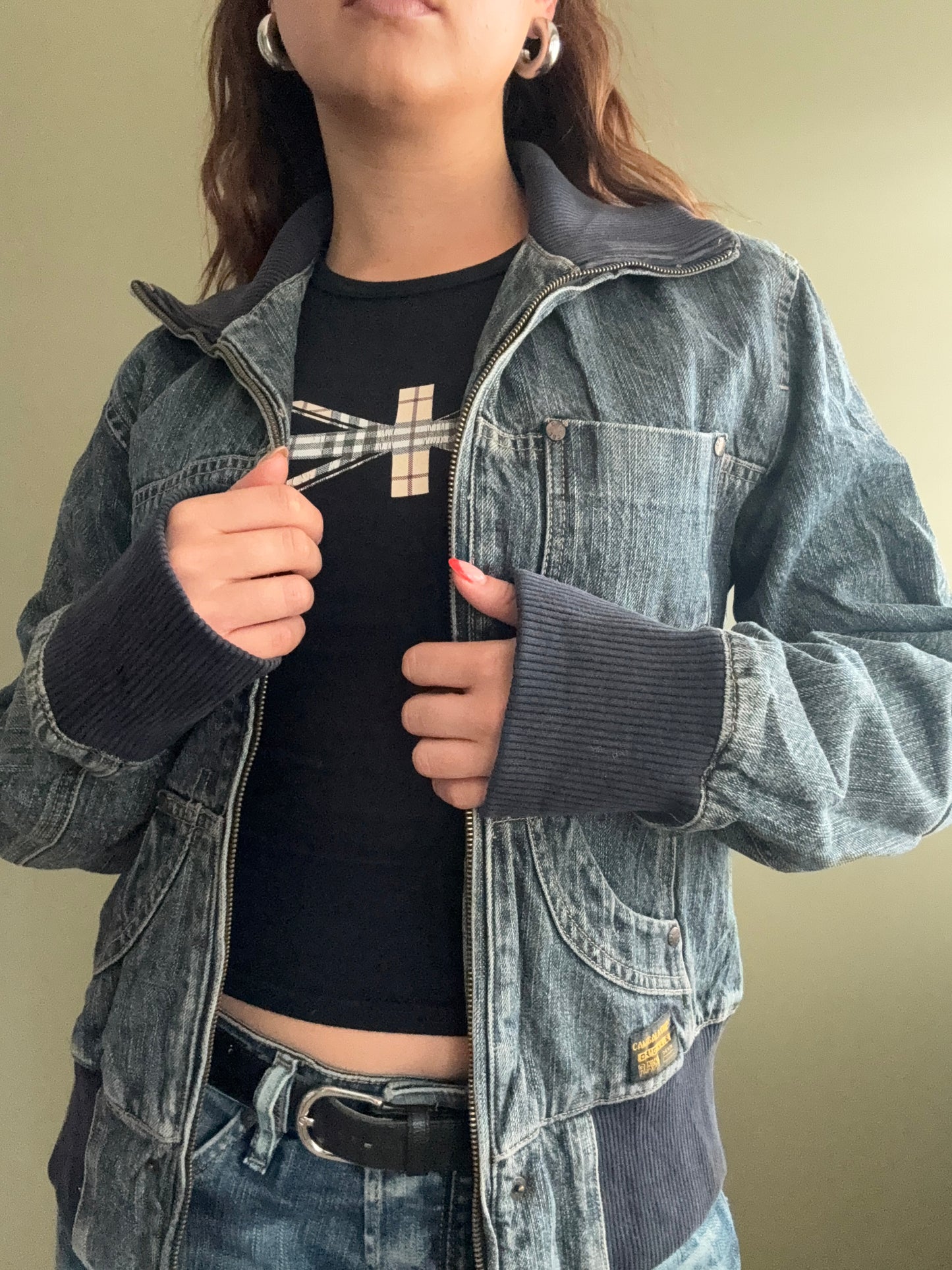 Denim Bomber Jacket (XL)