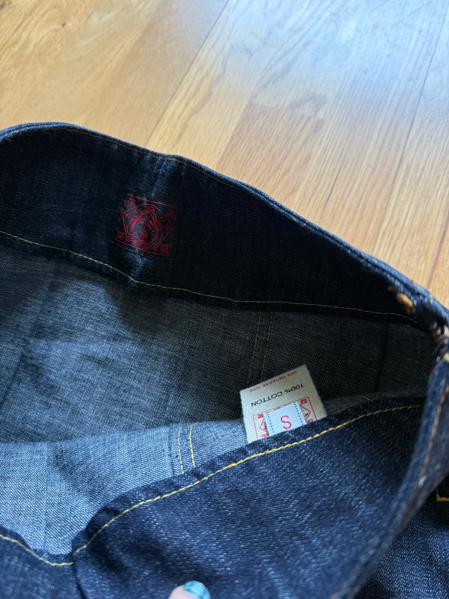 Evisu Denim Pleated Skirt (S)