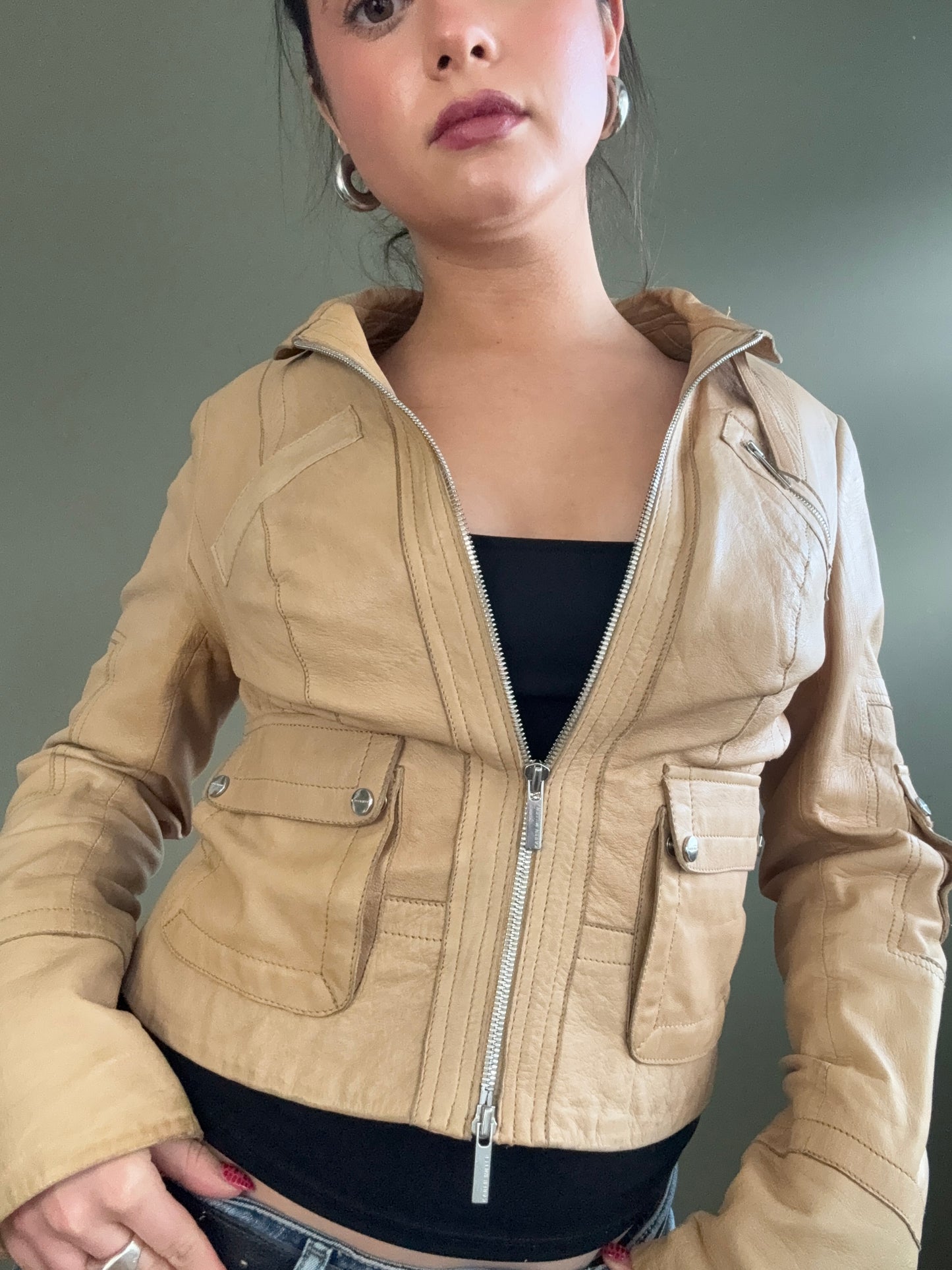 Karen Millen Leather Jacket (UK8)