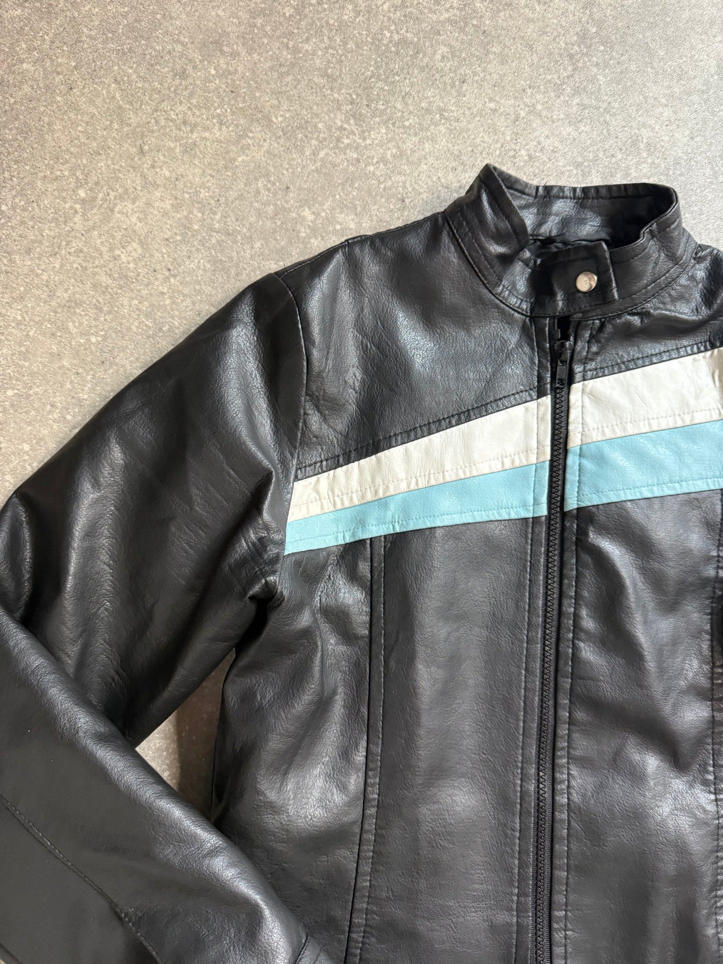 Faux Leather Racer Jacket (UK10)