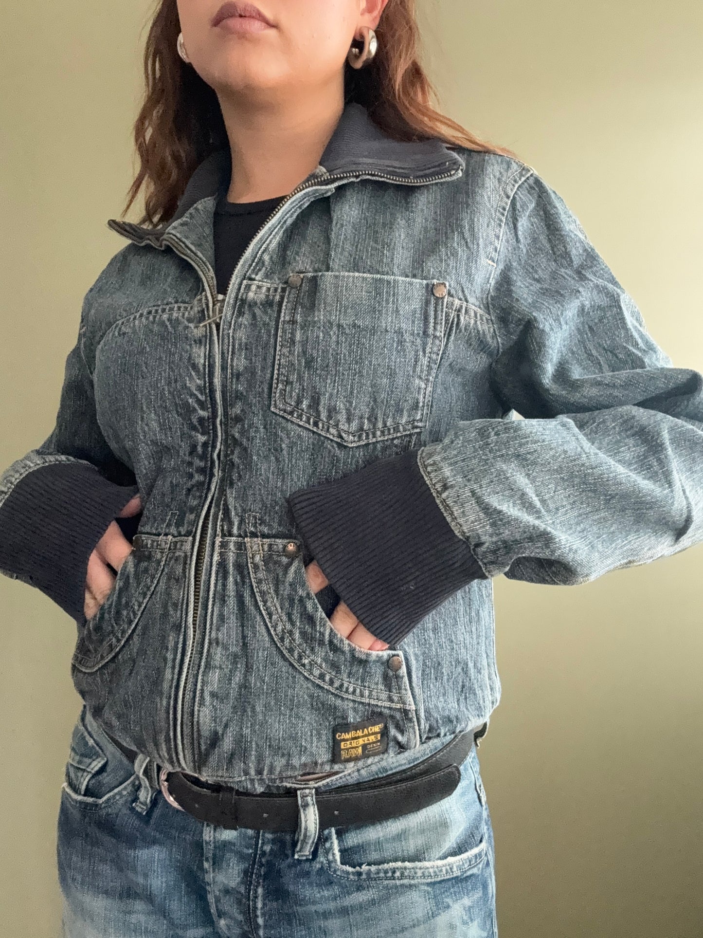 Denim Bomber Jacket (XL)