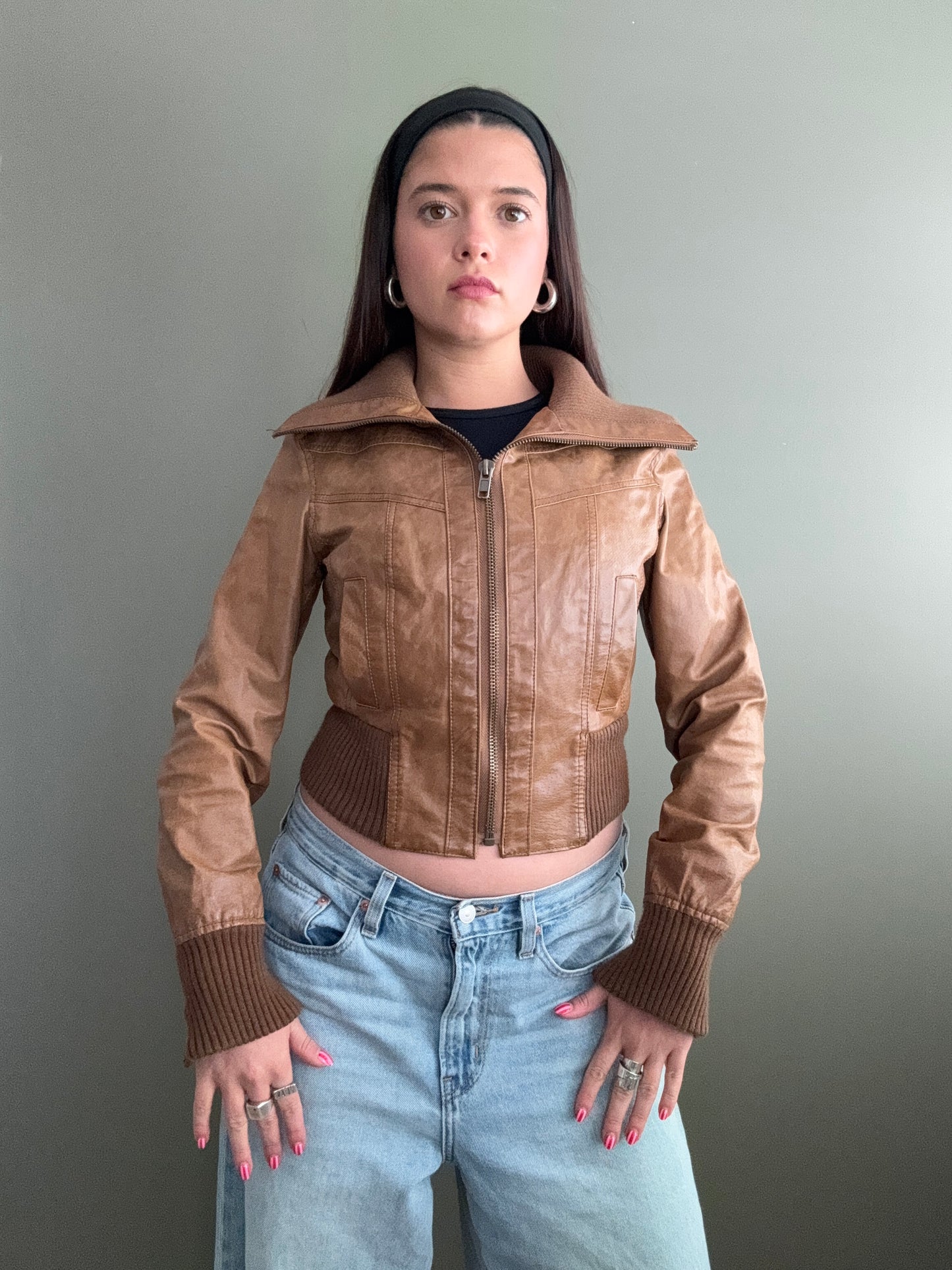 Fitted Leather Jacket (UK10)
