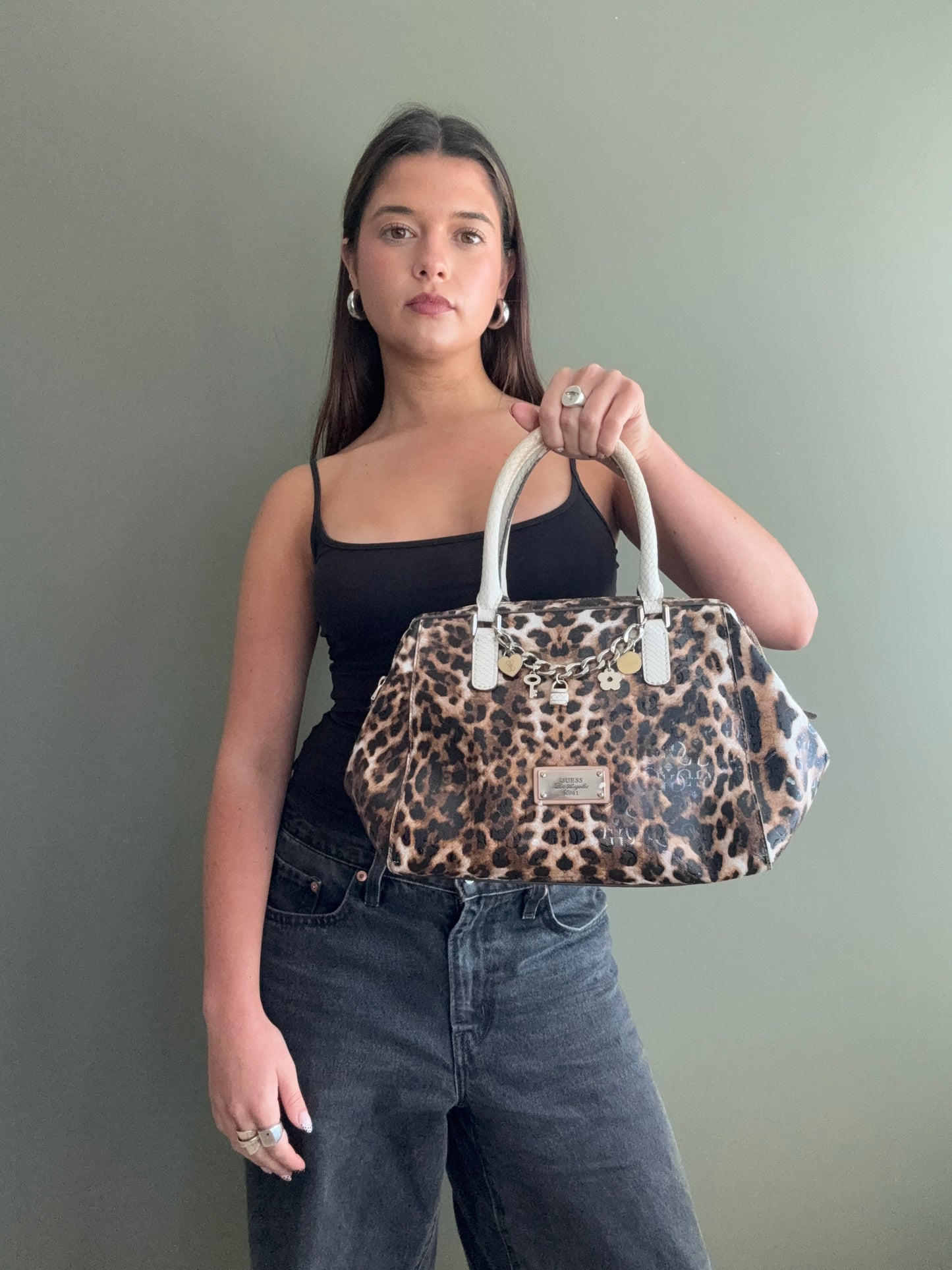 Guess Leopard Print Handbag