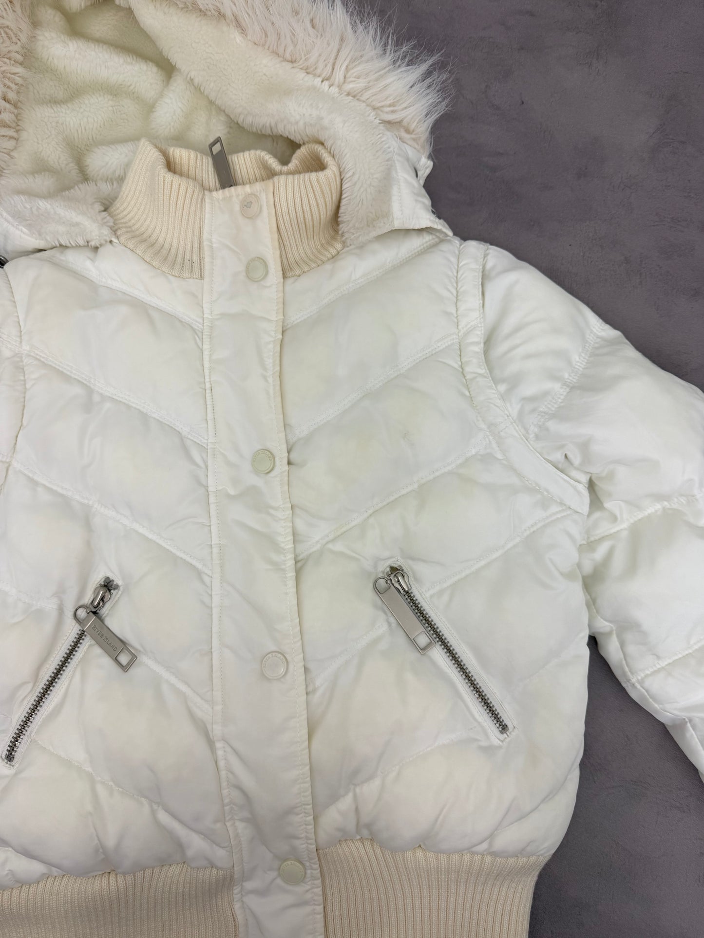 White Puffer Jacket (UK10)