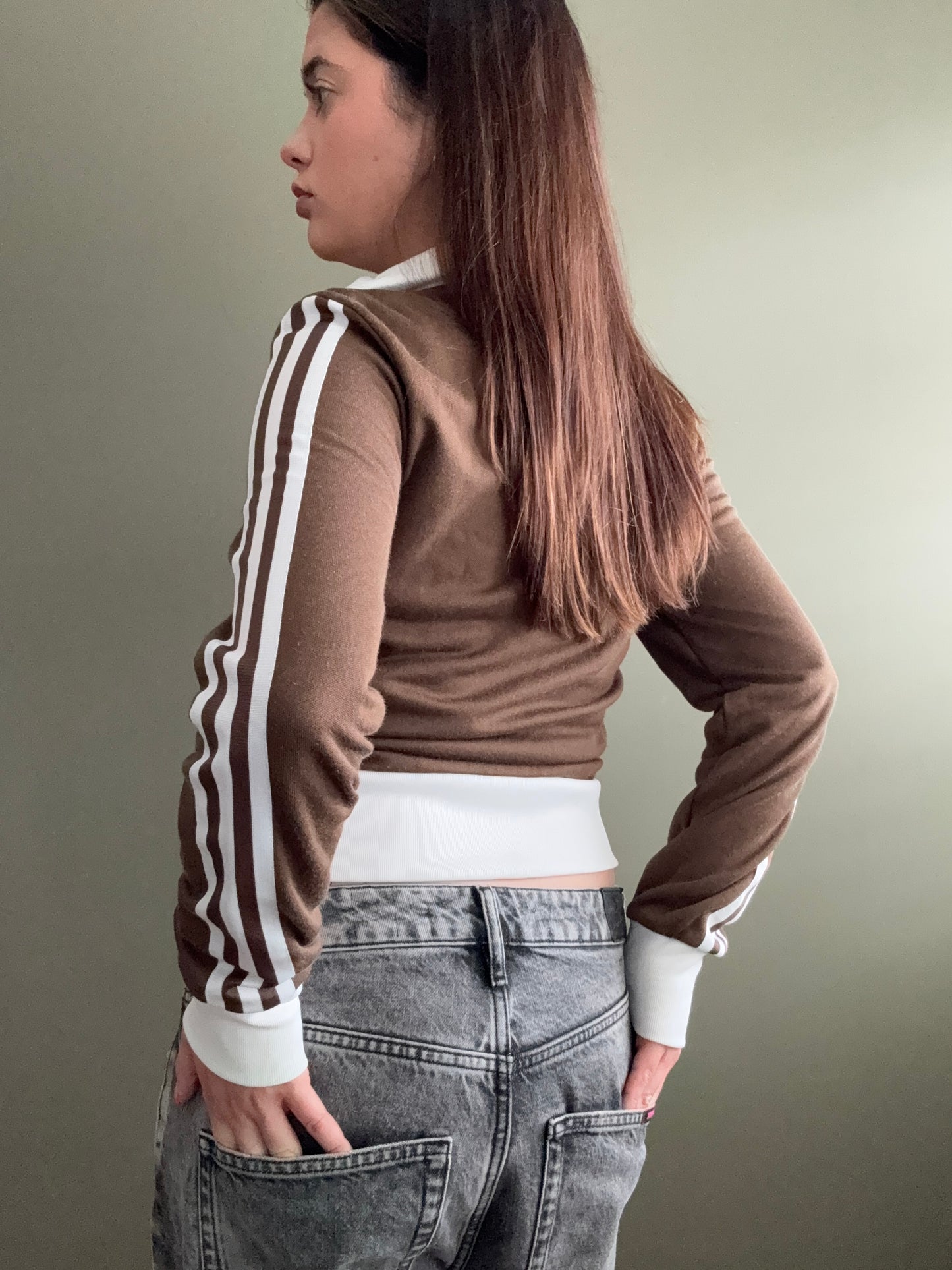 Brown Adidas Track Top (UK10)