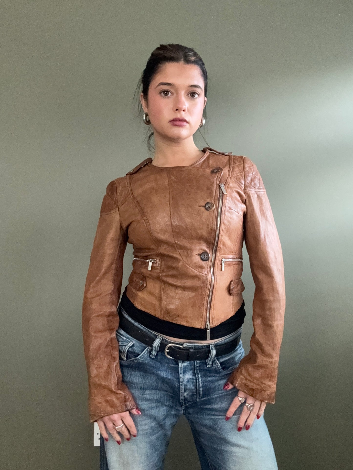 Karen Millen Leather Jacket (UK10)