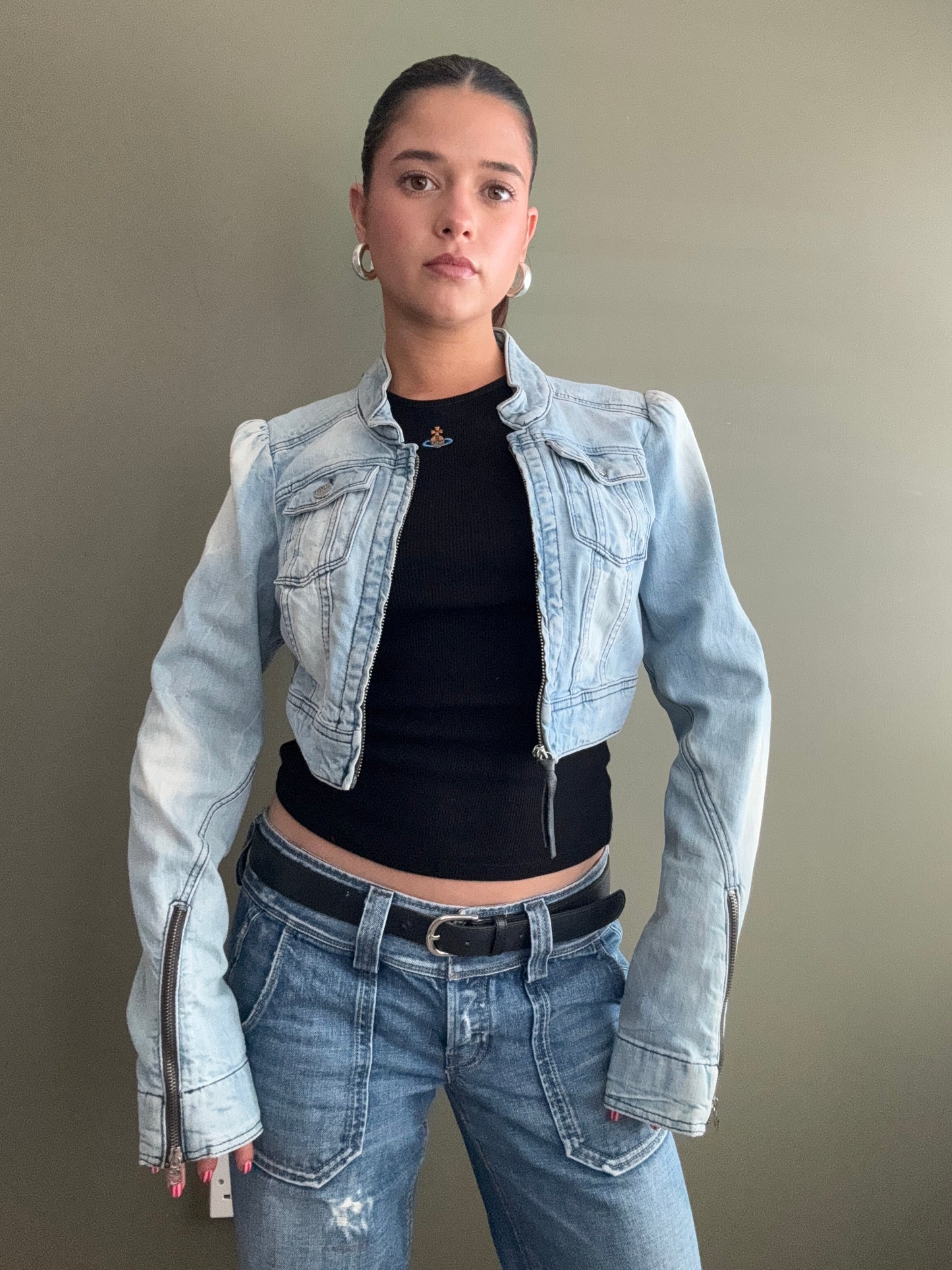 Miss Sixty Cropped Denim Jacket (S)