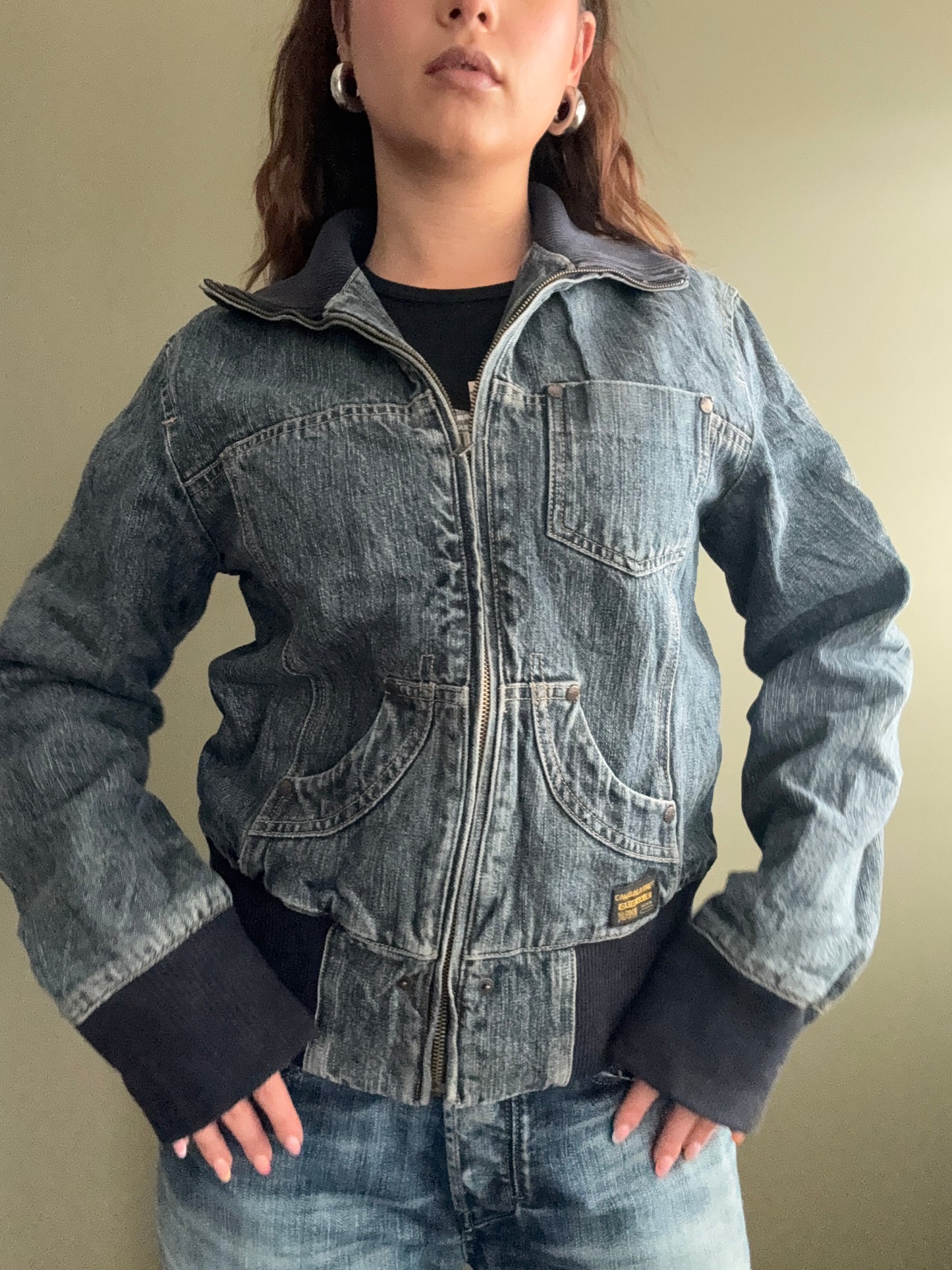 Denim Bomber Jacket (XL)