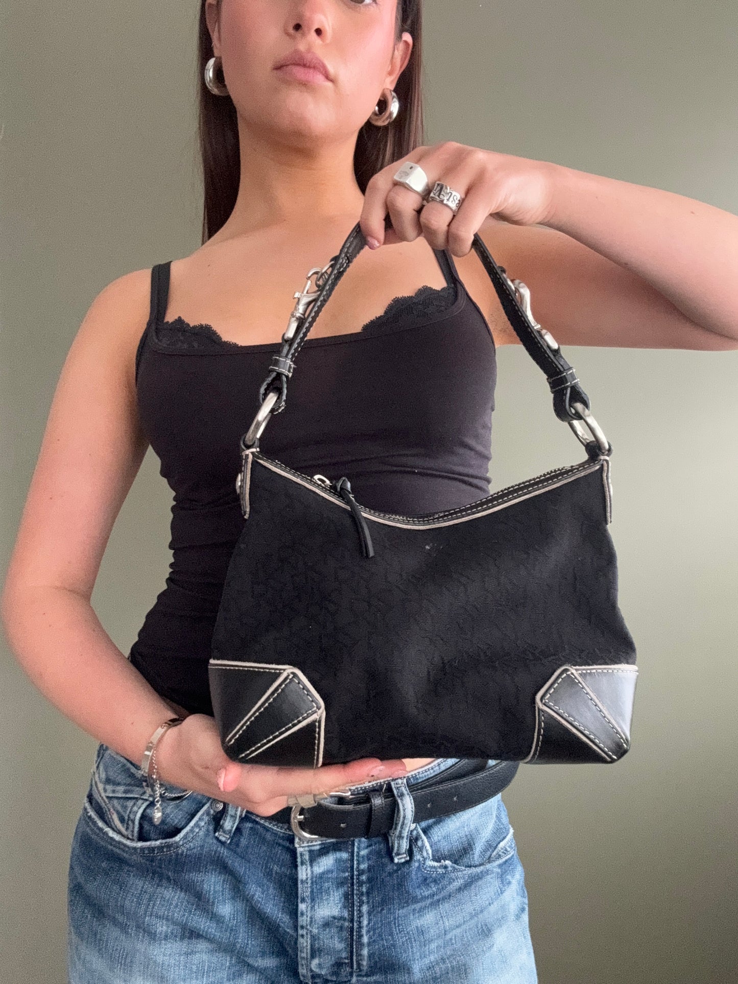 DKNY Monogram Shoulder Bag