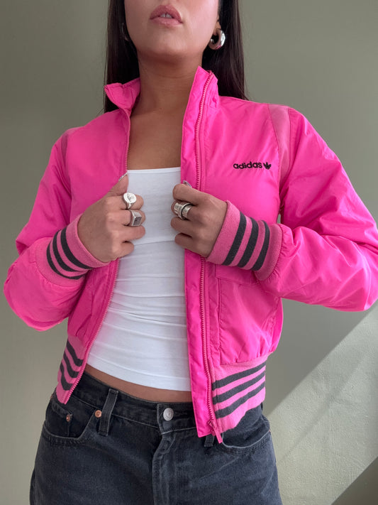 Hot Pink Adidas Bomber Jacket (UK8)