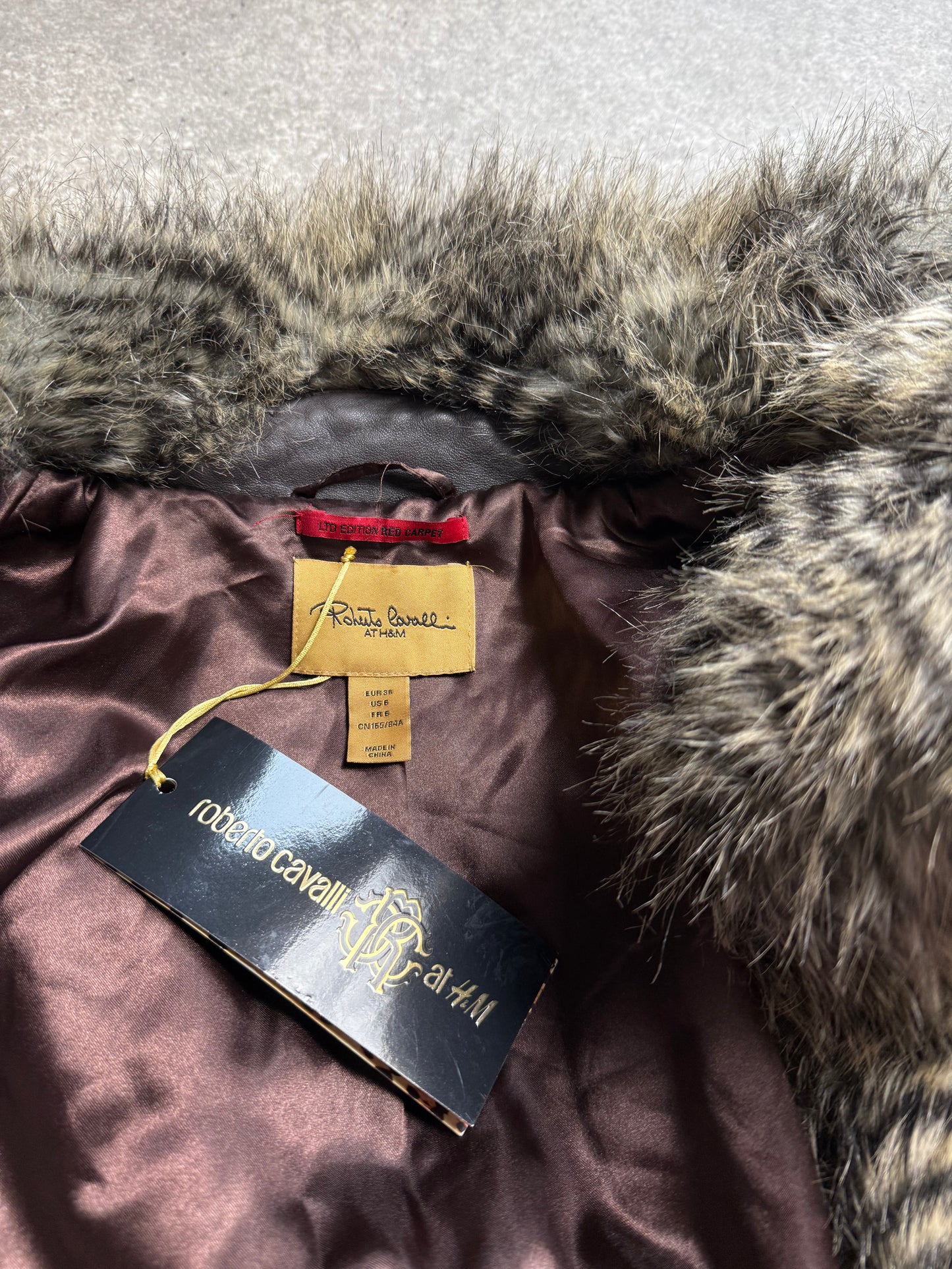 Roberto Cavalli x H&M Faux Fur Jacket (S)