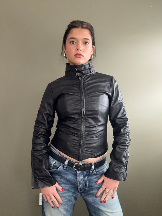 Fitted Leather Jacket (UK10)