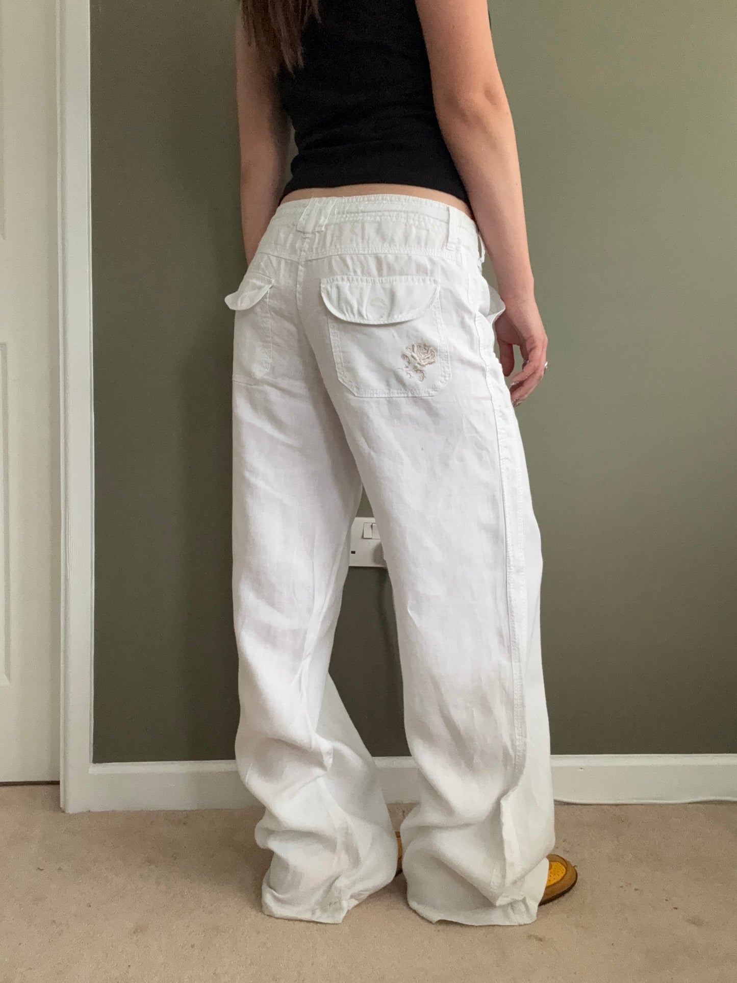 Y2K Linen Trousers (UK10)