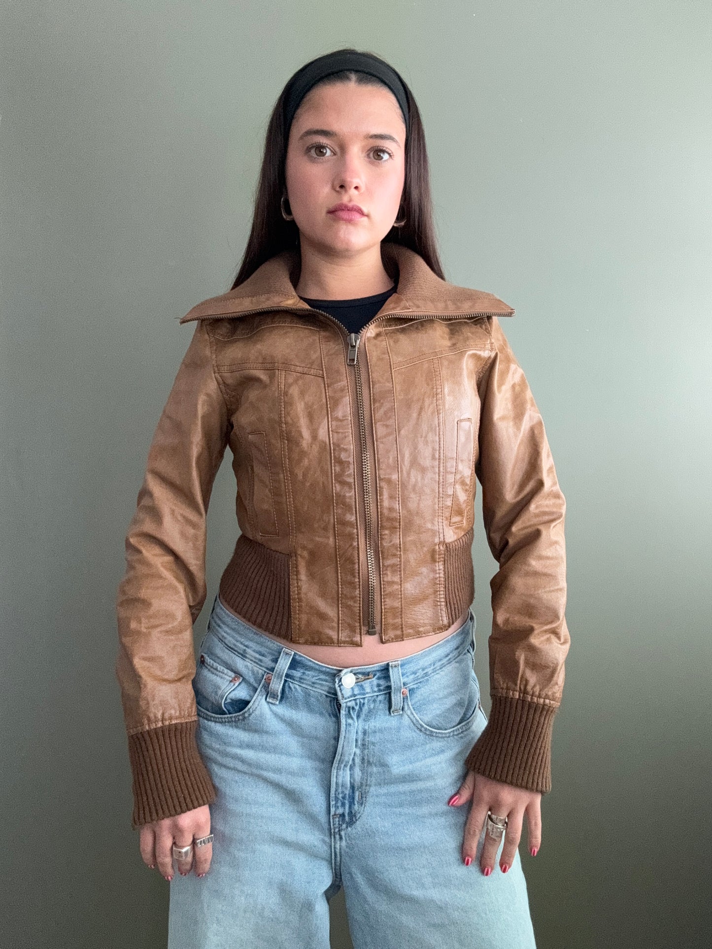 Fitted Leather Jacket (UK10)