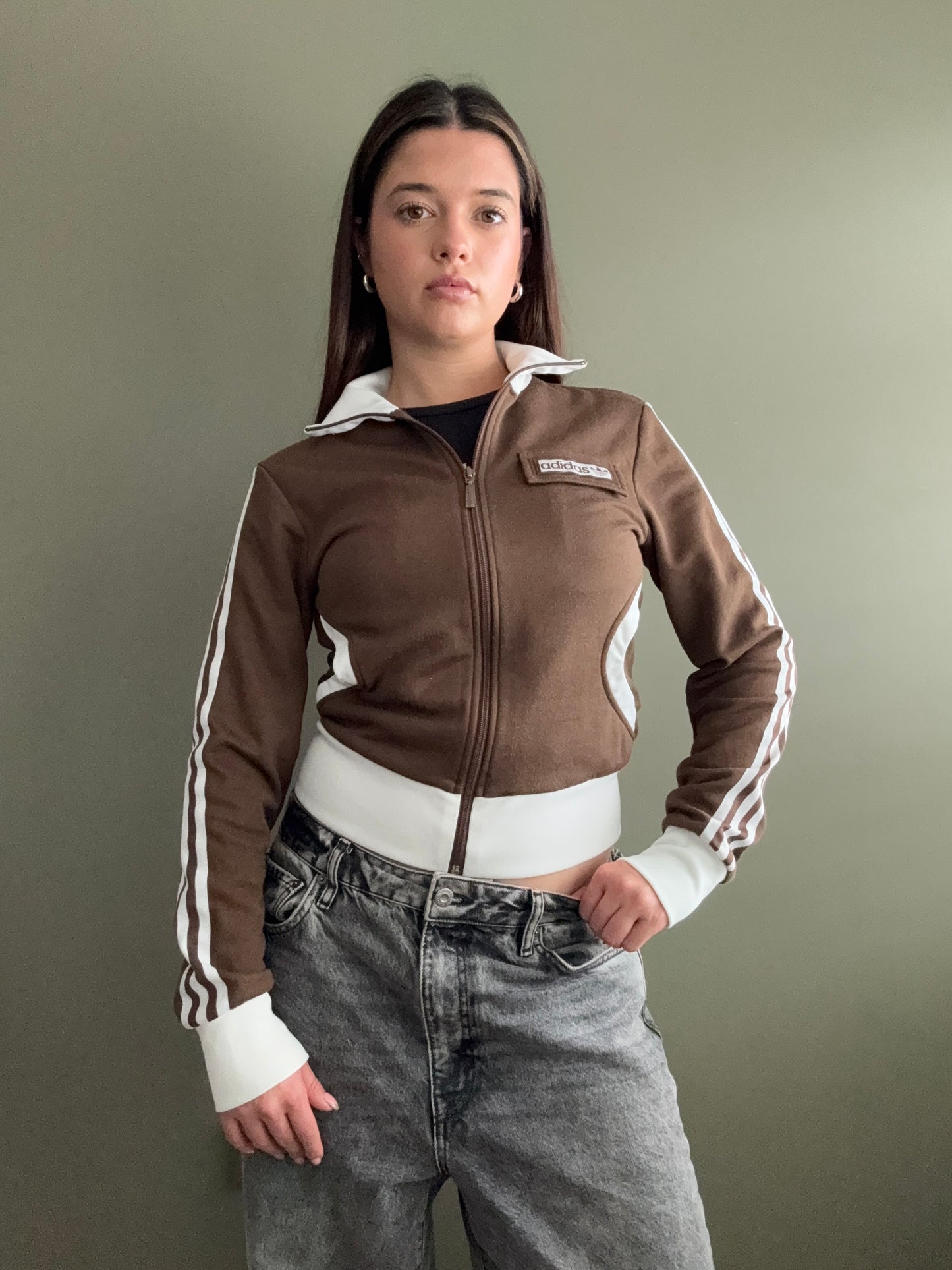 Brown Adidas Track Top (UK10)