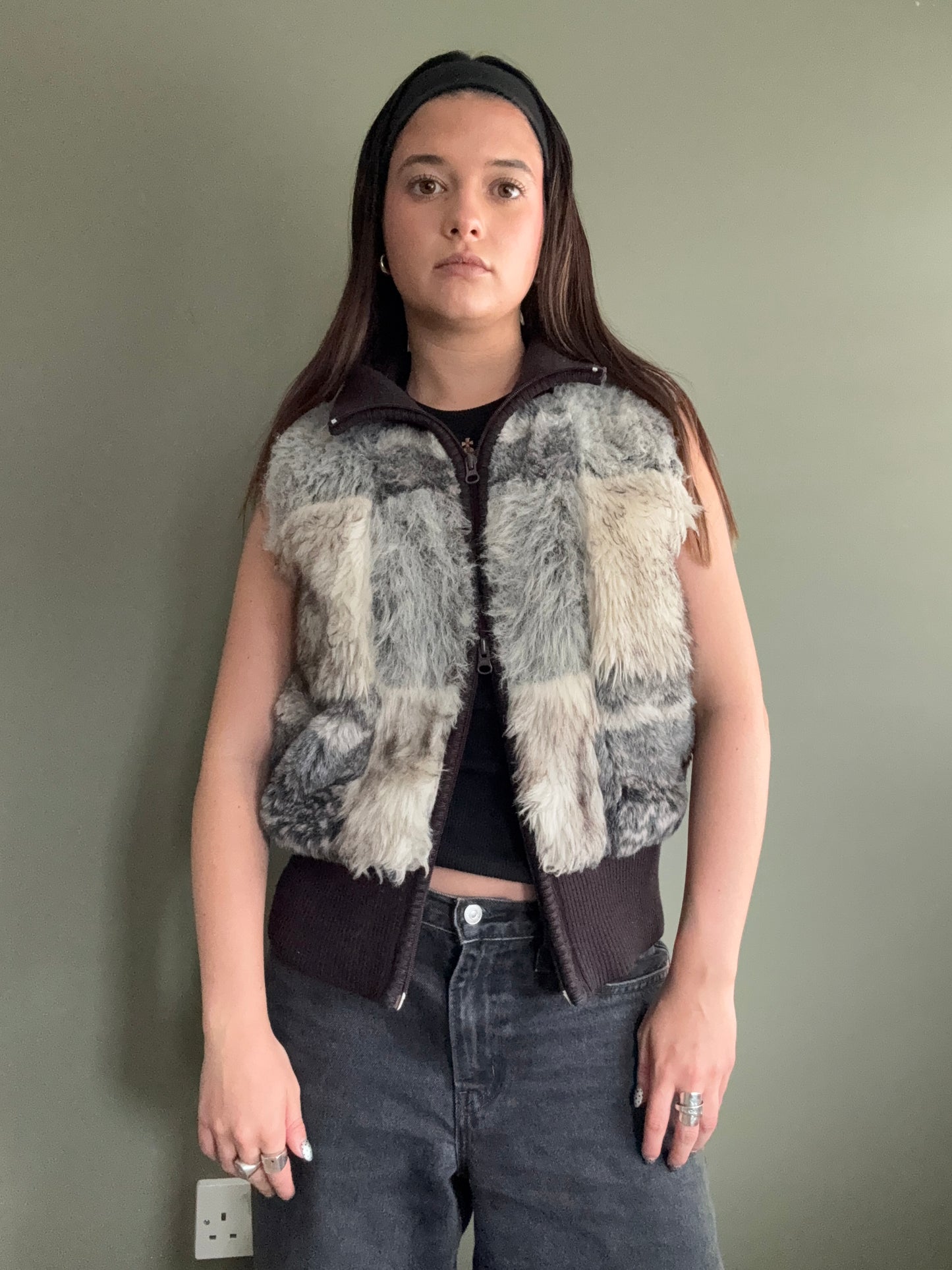 Hooch Faux Fur Gilet (UK12)