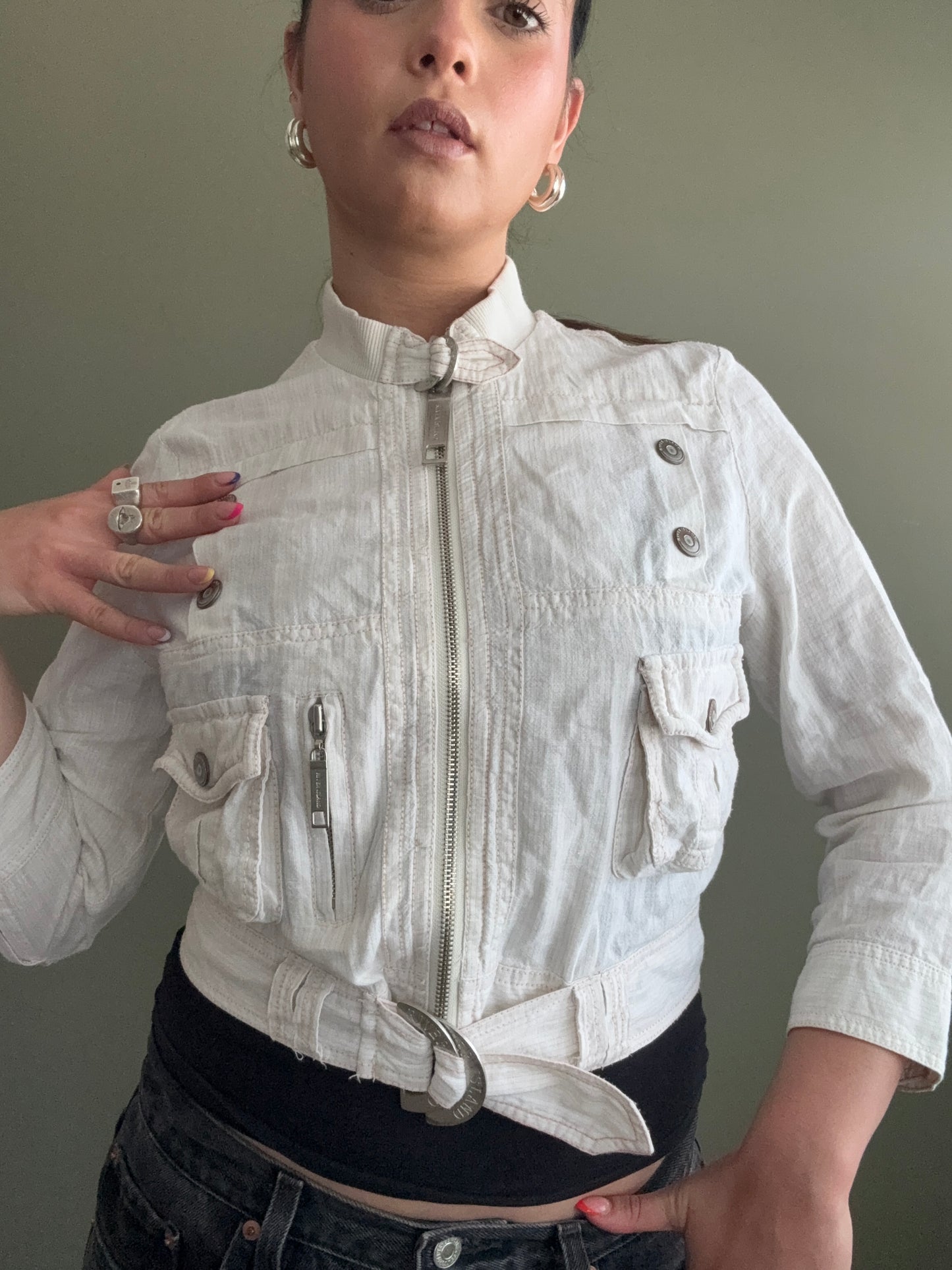 Linen Cargo Jacket (UK10)