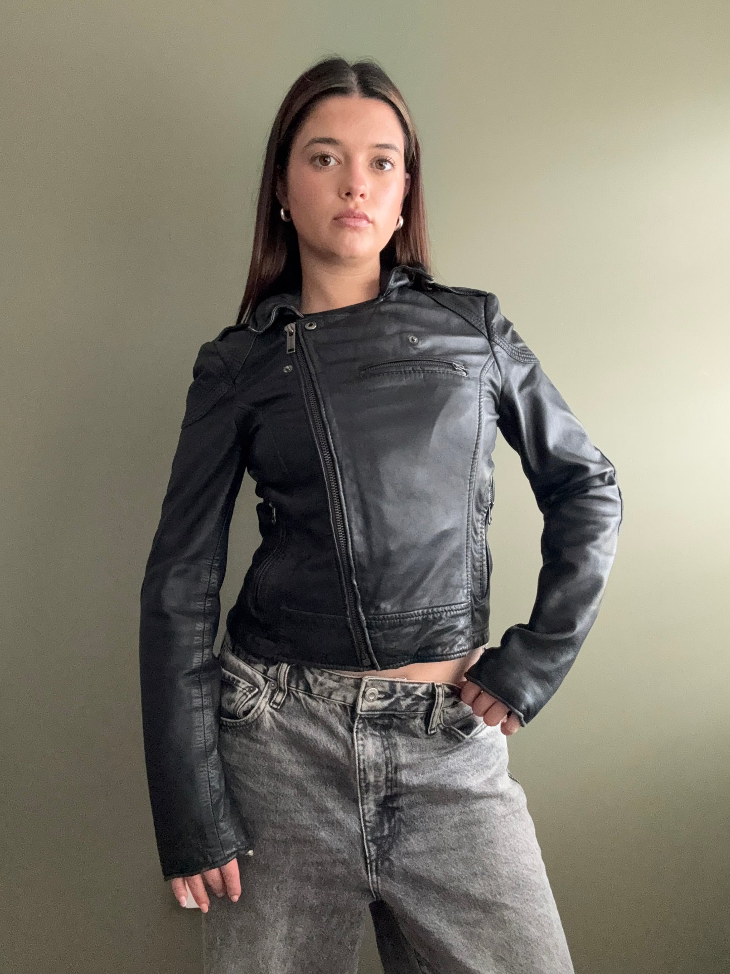 Firetrap Leather Jacket (S)