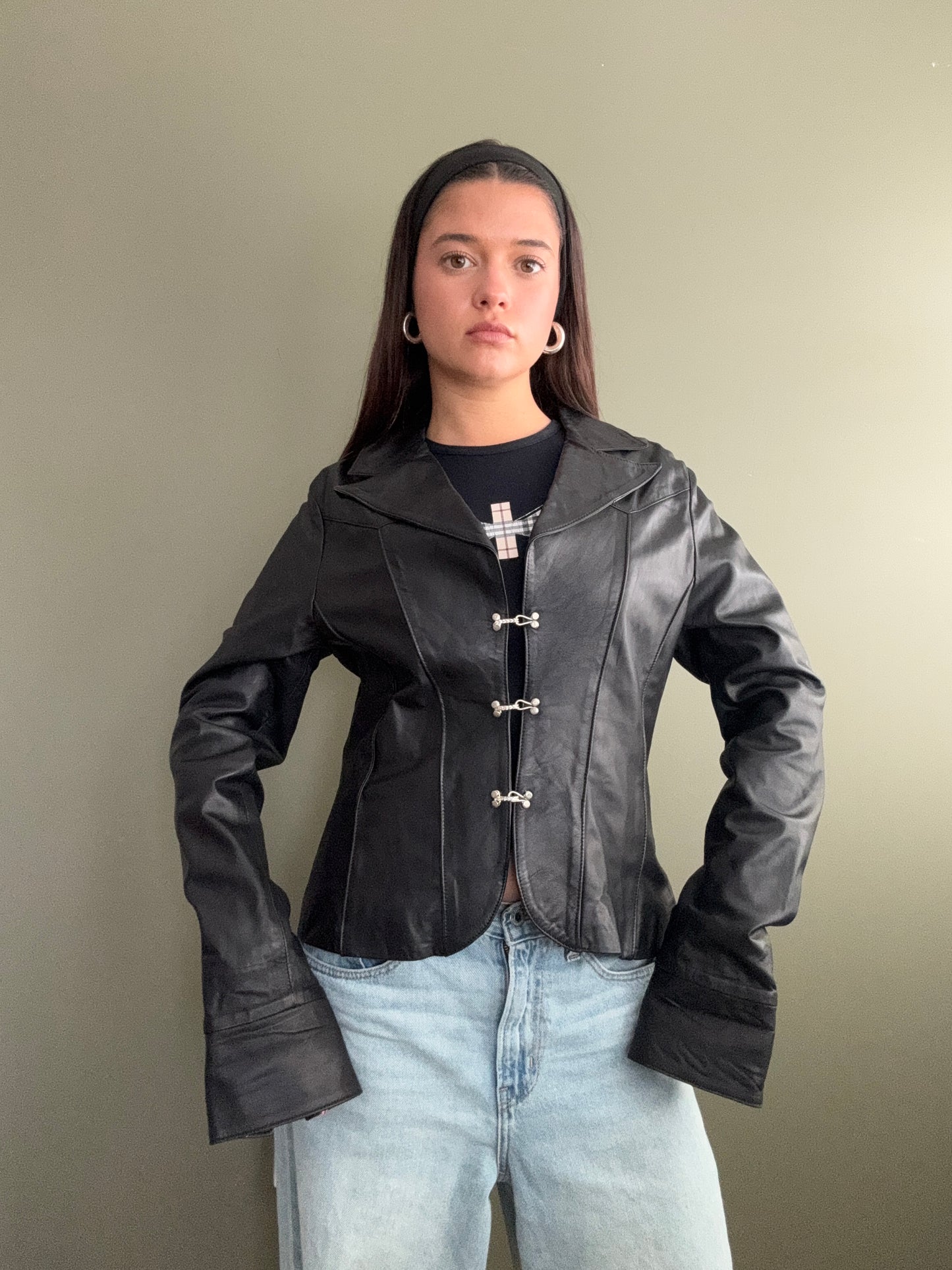 Leather Blazer Jacket (M)