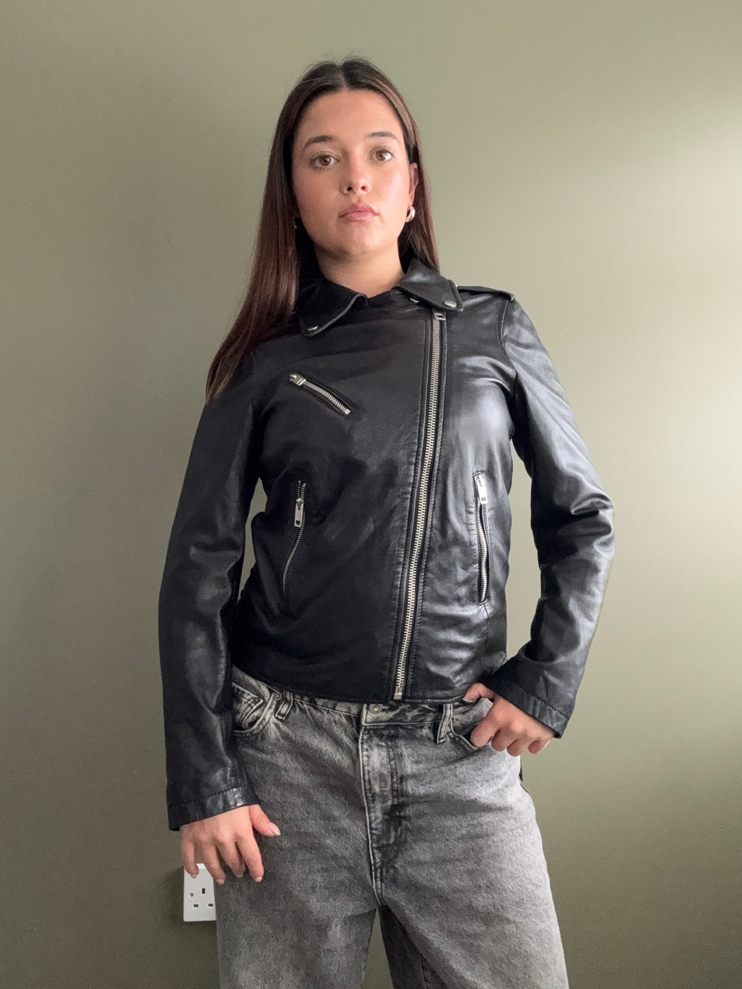 Diesel Leather Jacket (XS)