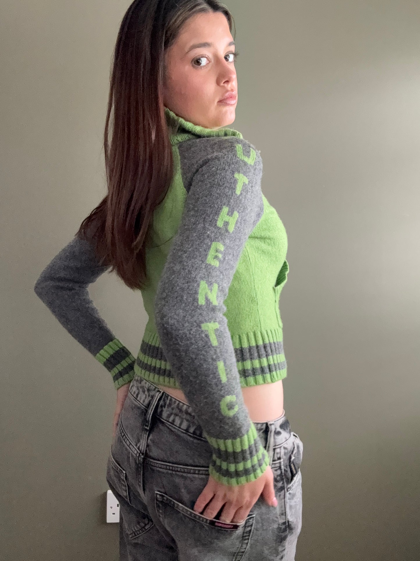 Knitted Guess Zip Jumper (XS)