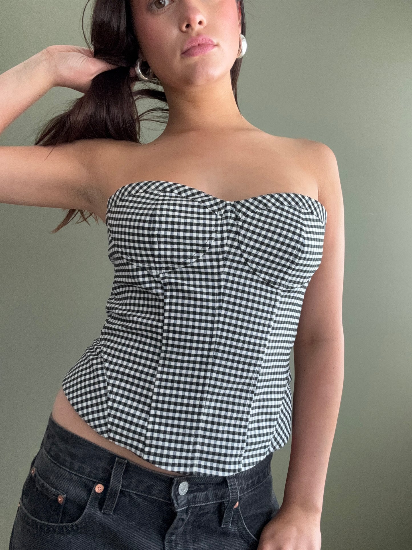 Gingham Bandeau Top (UK12)