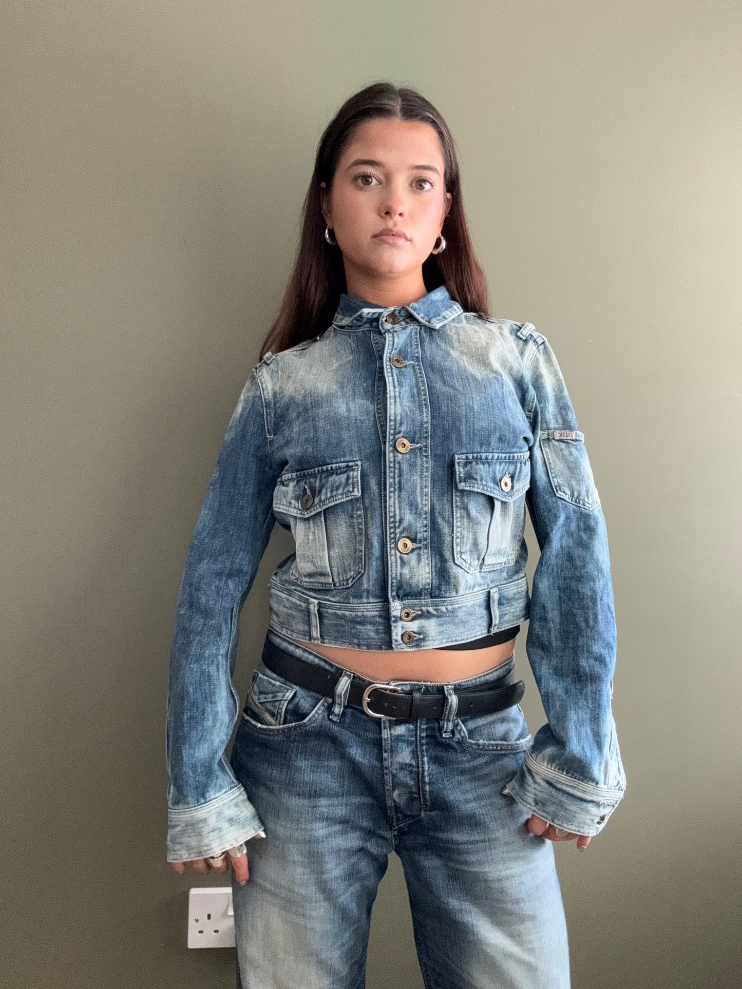 Diesel Distressed Denim Jacket (M)