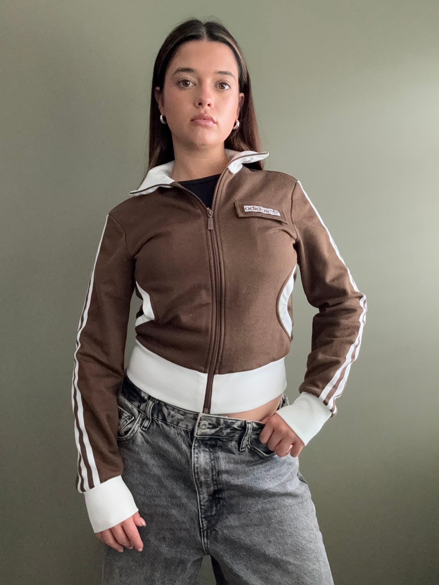 Brown Adidas Track Top (UK10)