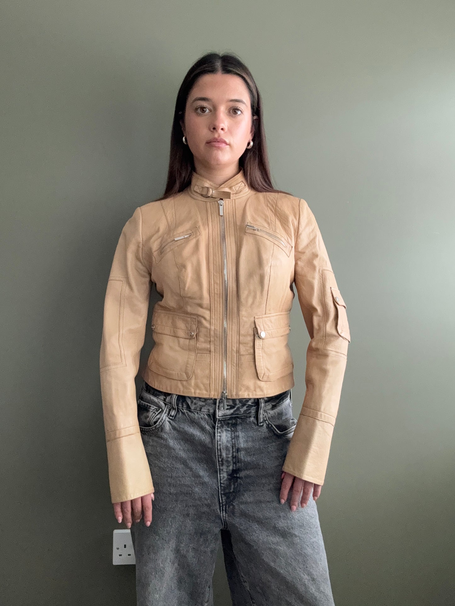 Karen Millen Leather Jacket (UK10)