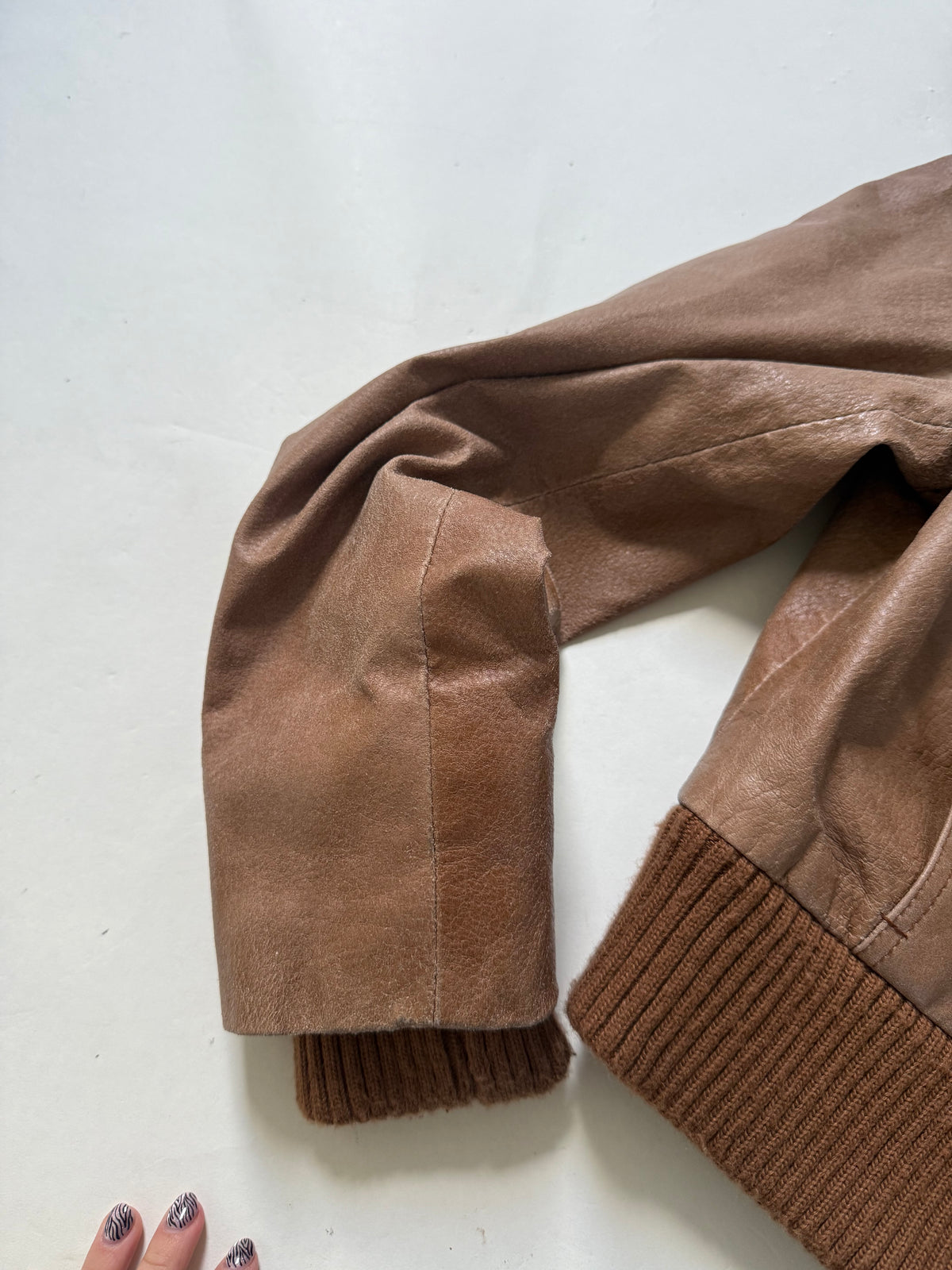 Leather Bomber Jacket (UK14)