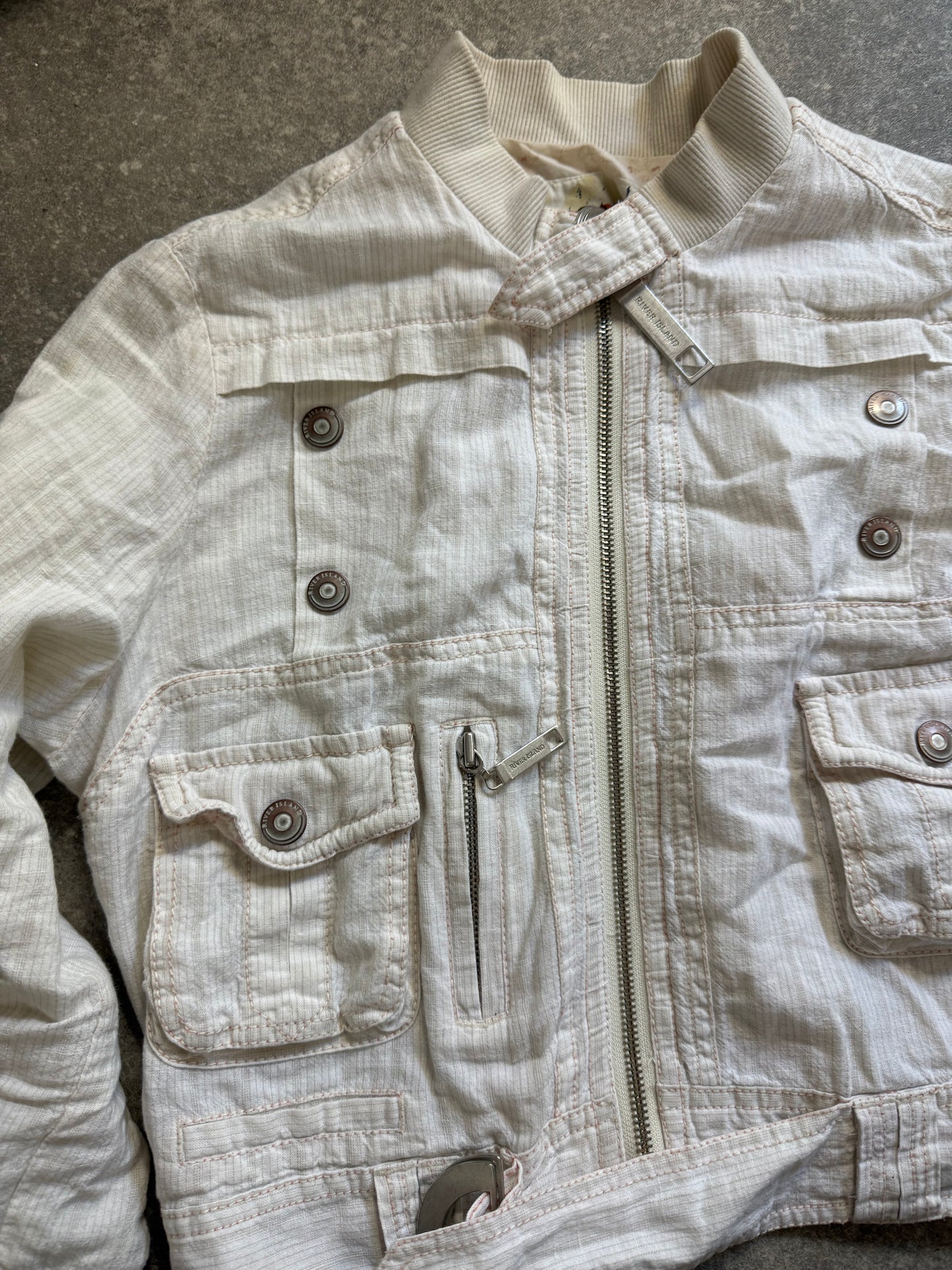 Linen Cargo Jacket (UK10)