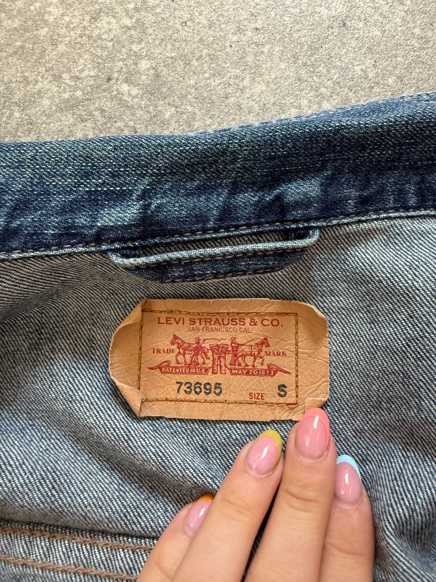 Levis Double Zip Denim Jacket (S)
