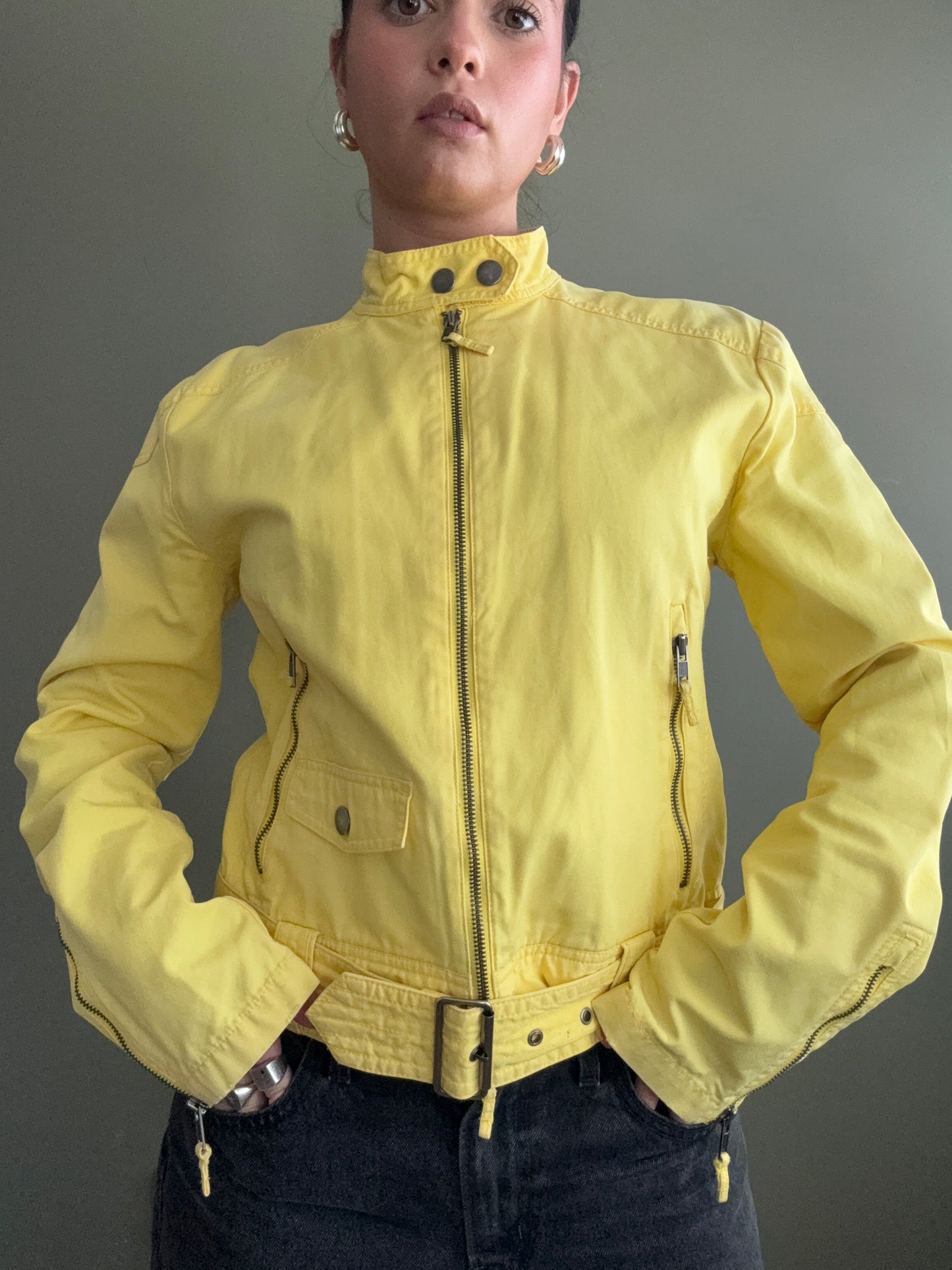 Yellow Biker Jacket (L)