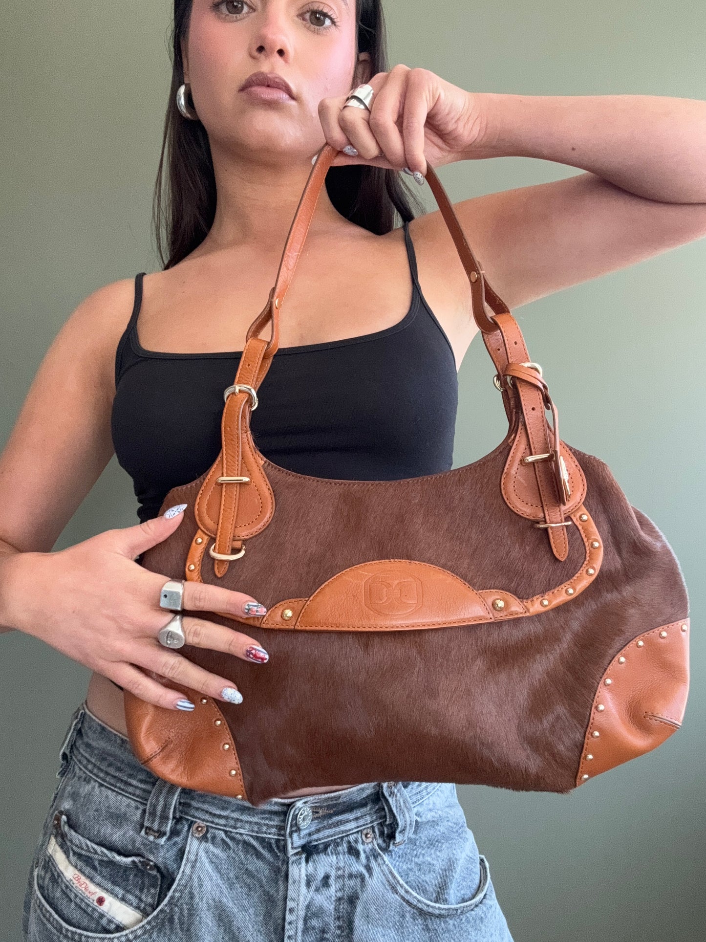 DKNY Textured Shoulder Bag