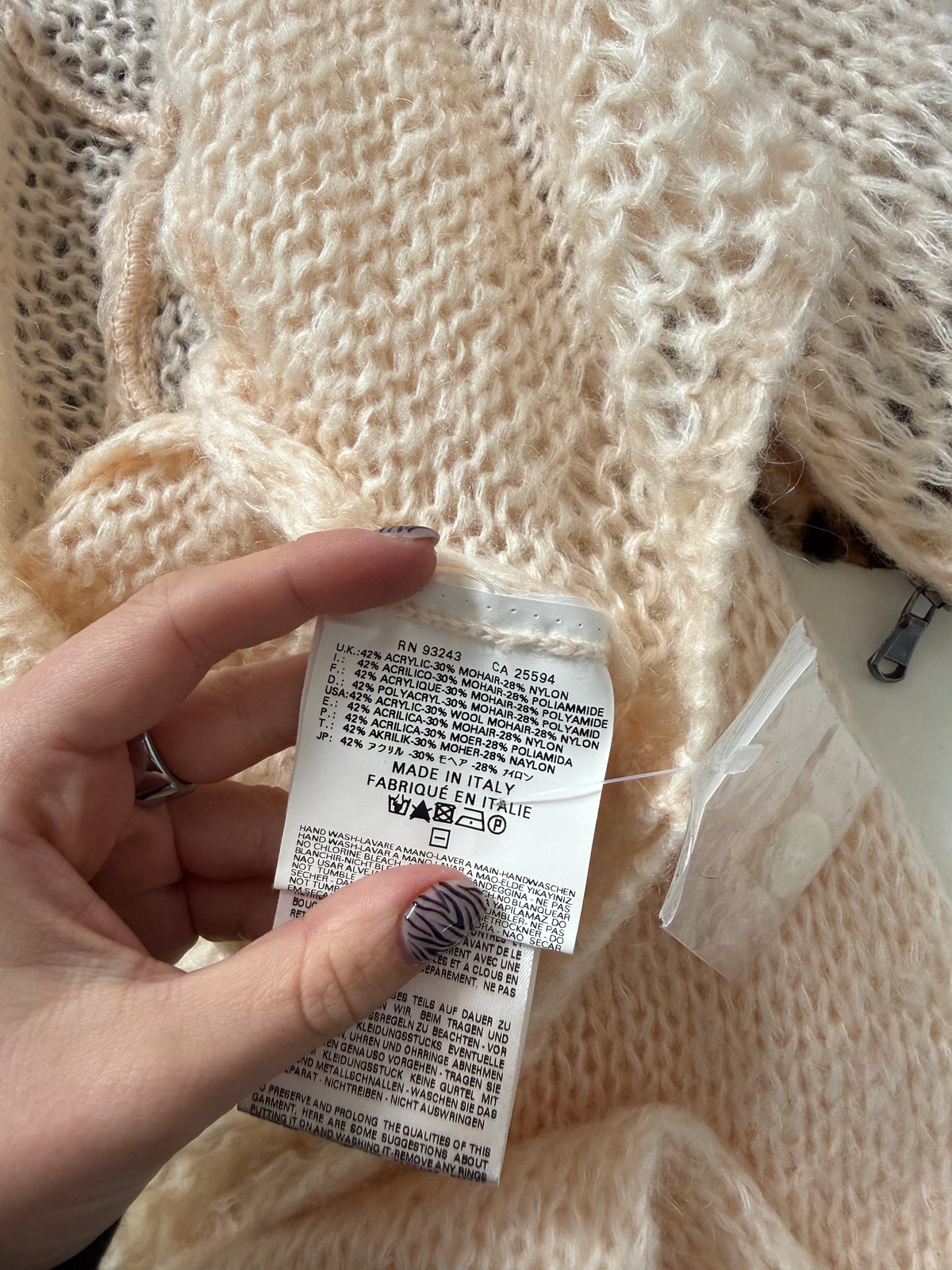 Diesel Mohair Knit Cropped Cardigan (S)