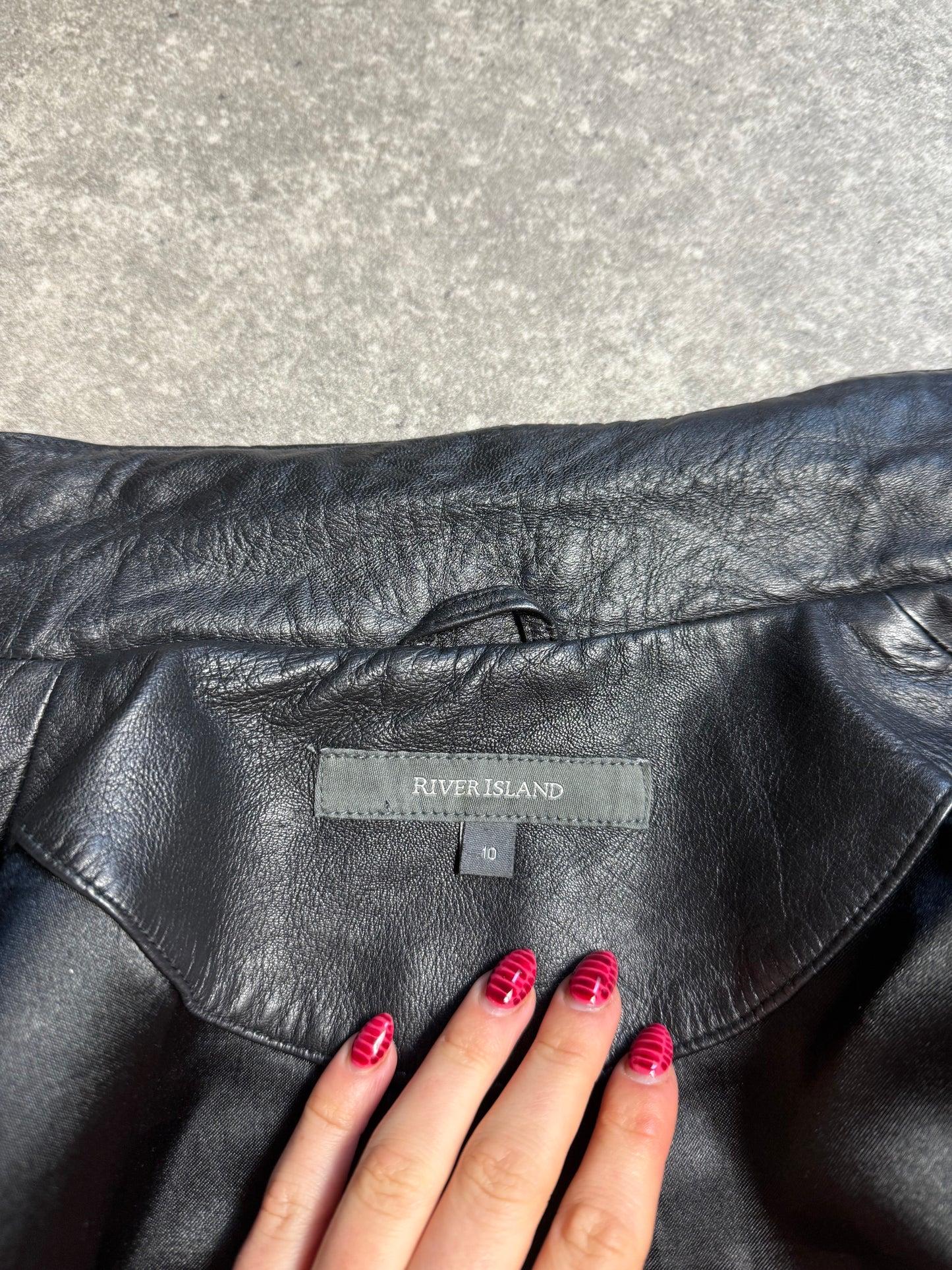 Fitted Leather Jacket (UK10)