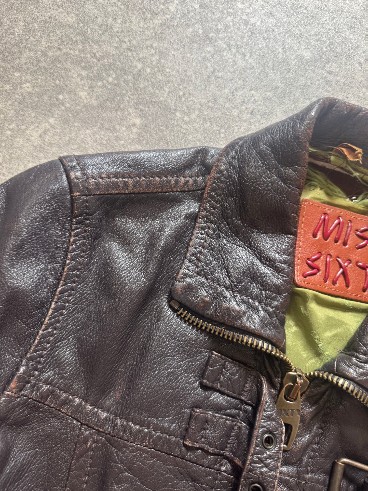 Miss Sixty Fitted Leather Jacket (M)