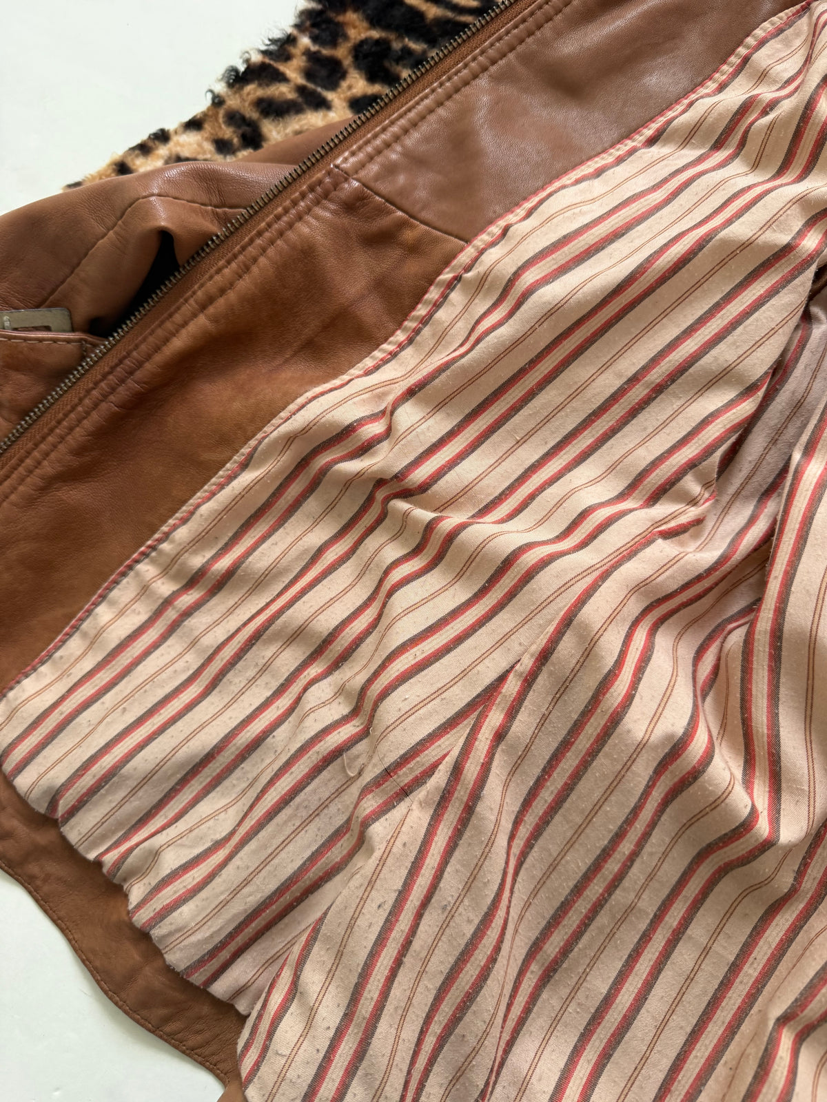 Vintage Leather Buckle Cargo Jacket (UK12)