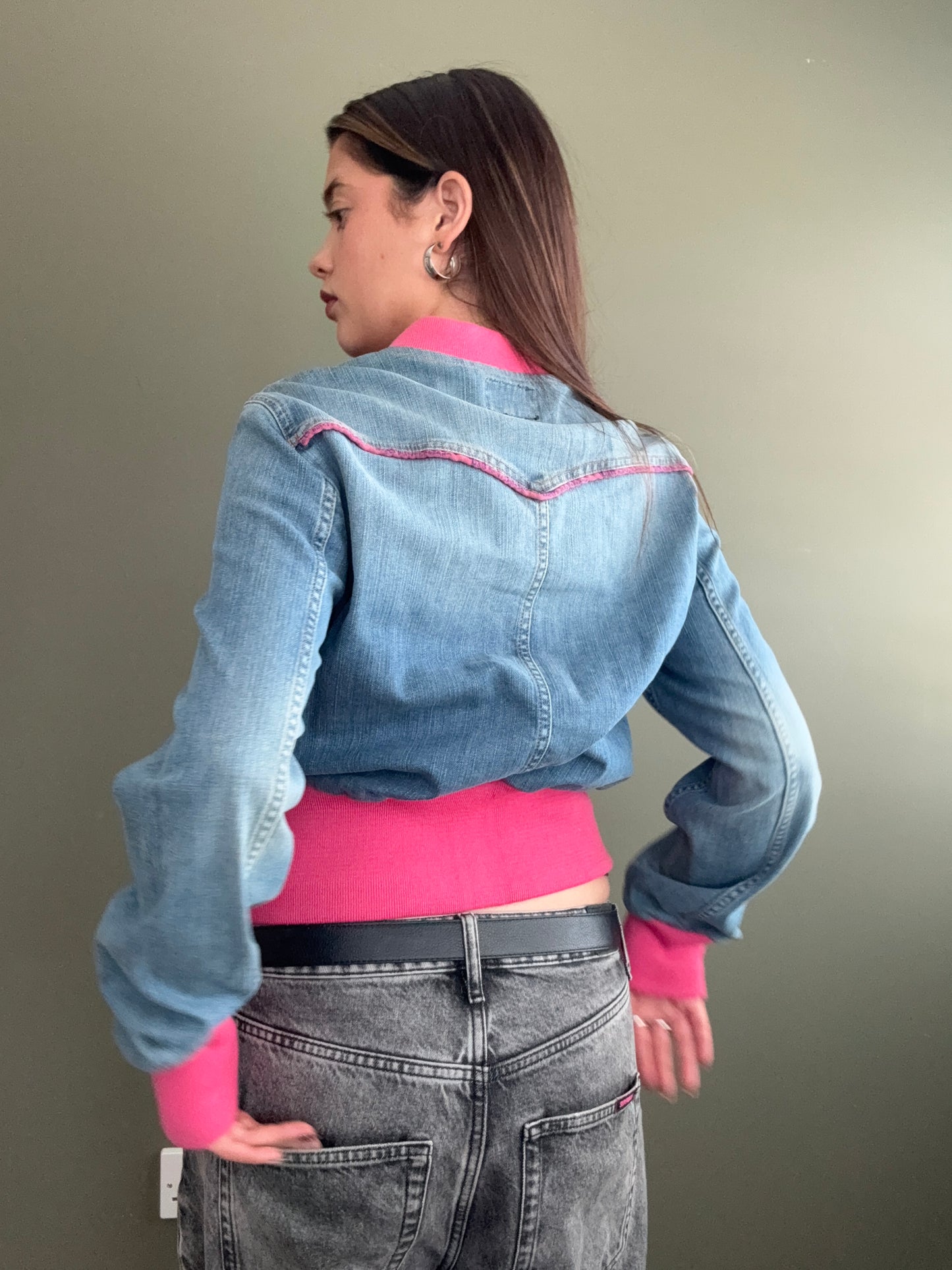 Dolce and Gabbana Denim Bomber Jacket (S)