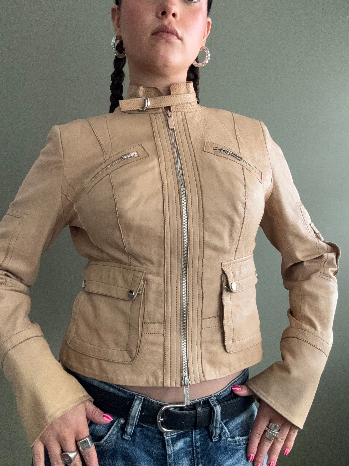 Karen Millen Leather Jacket (UK10)