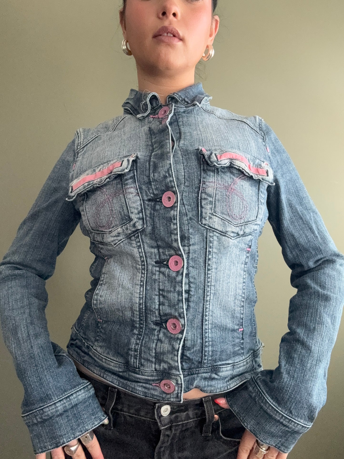 Y2K Denim Jacket (M)