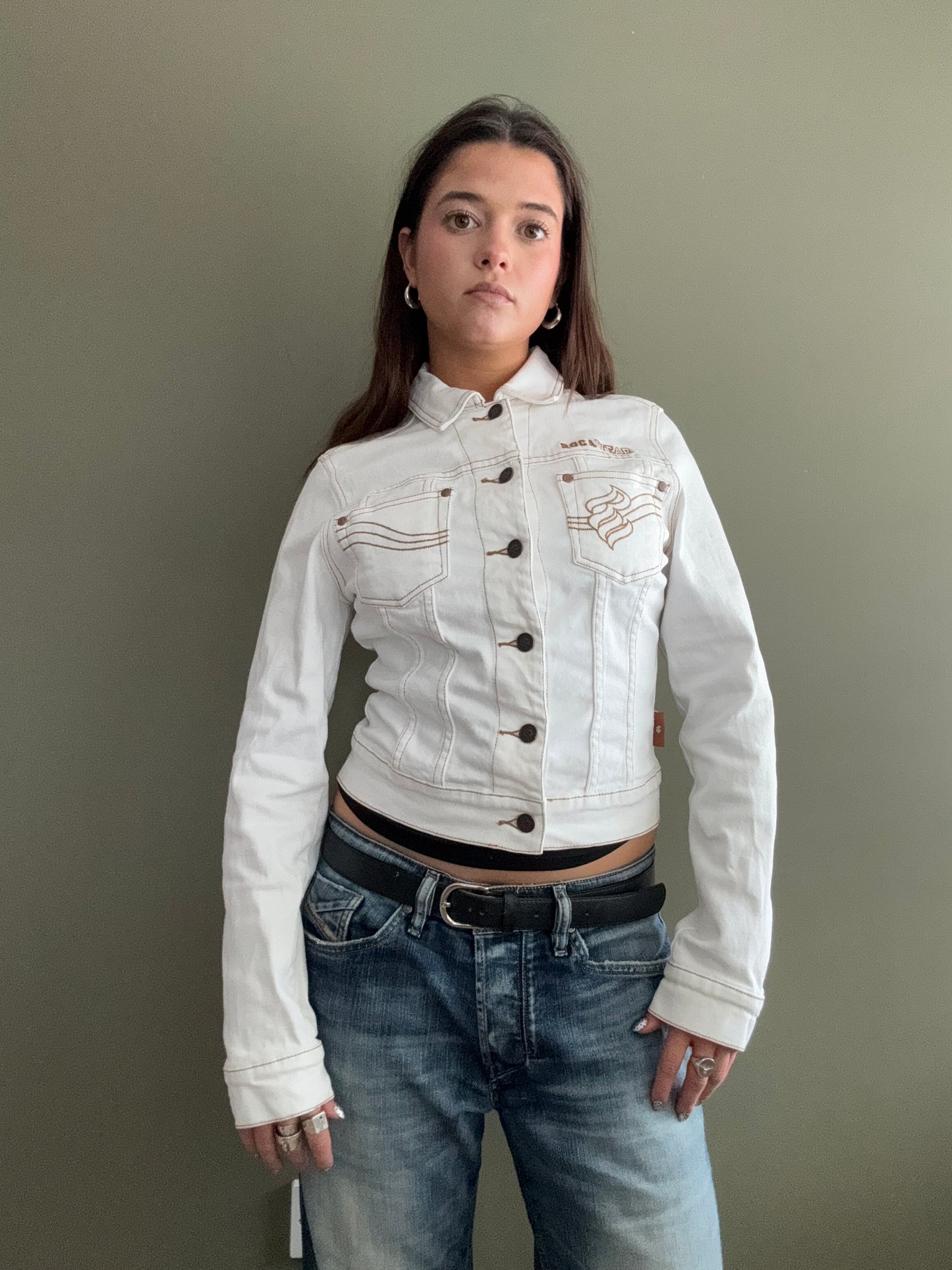 Rocawear White Denim Jacket (M)
