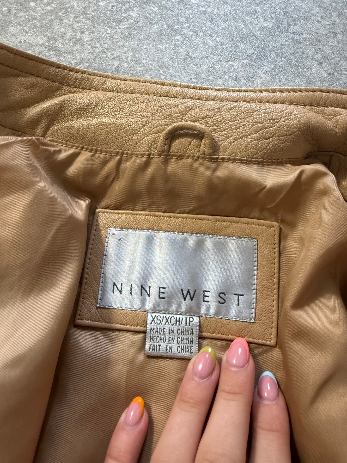 Leather Cargo Jacket (XS)